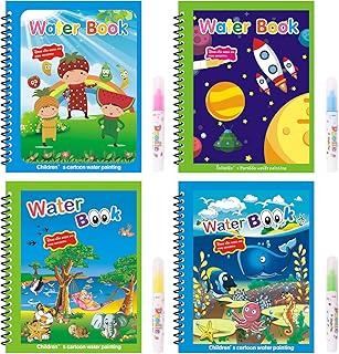 CGRAPnunu Water Coloring Book-4Packs- for Toddler2-4Years-Mess Free Coloring Book-Books for 3 Year Olds-Reusable Coloring Book -Gift for Toddlers-Water Painting-Wow Book