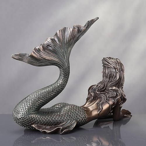 Miniatura 4 de Veronese Design 7 58" de altura de sirena acostada estatua náutica escultura estatua estatua