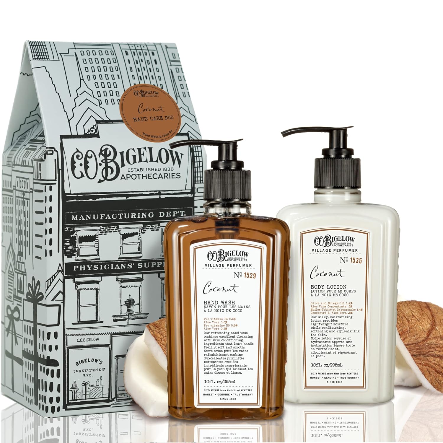 C.O. Bigelow Apothecary Duo Coconut Hand Care, Hand Soap