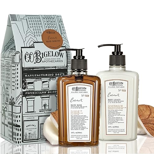 Miniatura 12 de C.O. Bigelow Rosemary Mint Apothecary Duo - Juego de regalo para el cuidado de manos, lavado de manos y loción corporal, jabón líquido y loción
