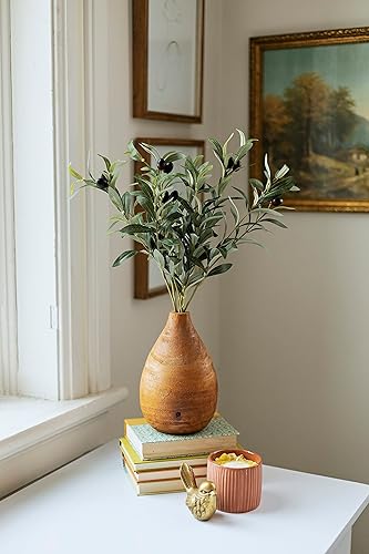 Miniatura 5 de Oh Youre Lovely  3 piezas de vegetación y relleno de ramas de olivo artificiales de 23 pulgadas  Spray floral sintético para ramo de boda relleno de