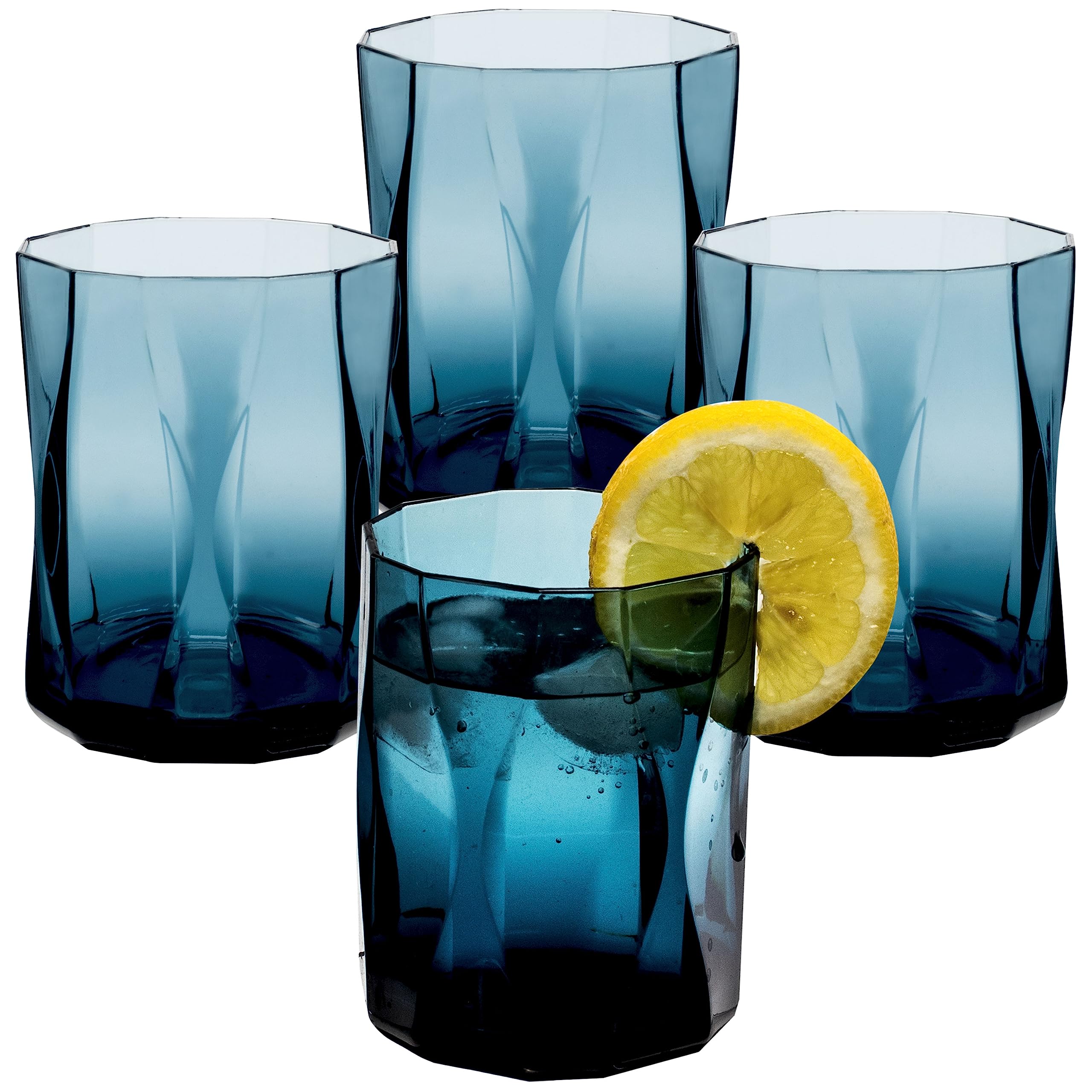 Melamin Geschirr Set Jesolo Blau für 4 Personen Wohnwagen Camping Picknick
