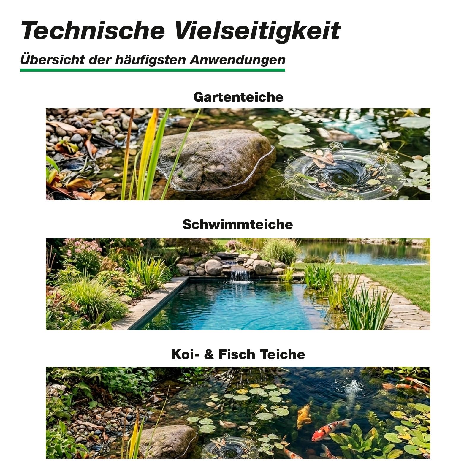 Wagner Green SK-40 Standskimmer für Teiche bis 40 m² – 8.000–16.000 l/h – Oberflächenskimmer gegen Blätter & Schmutz – Höhenverstellbar für Gartenteich