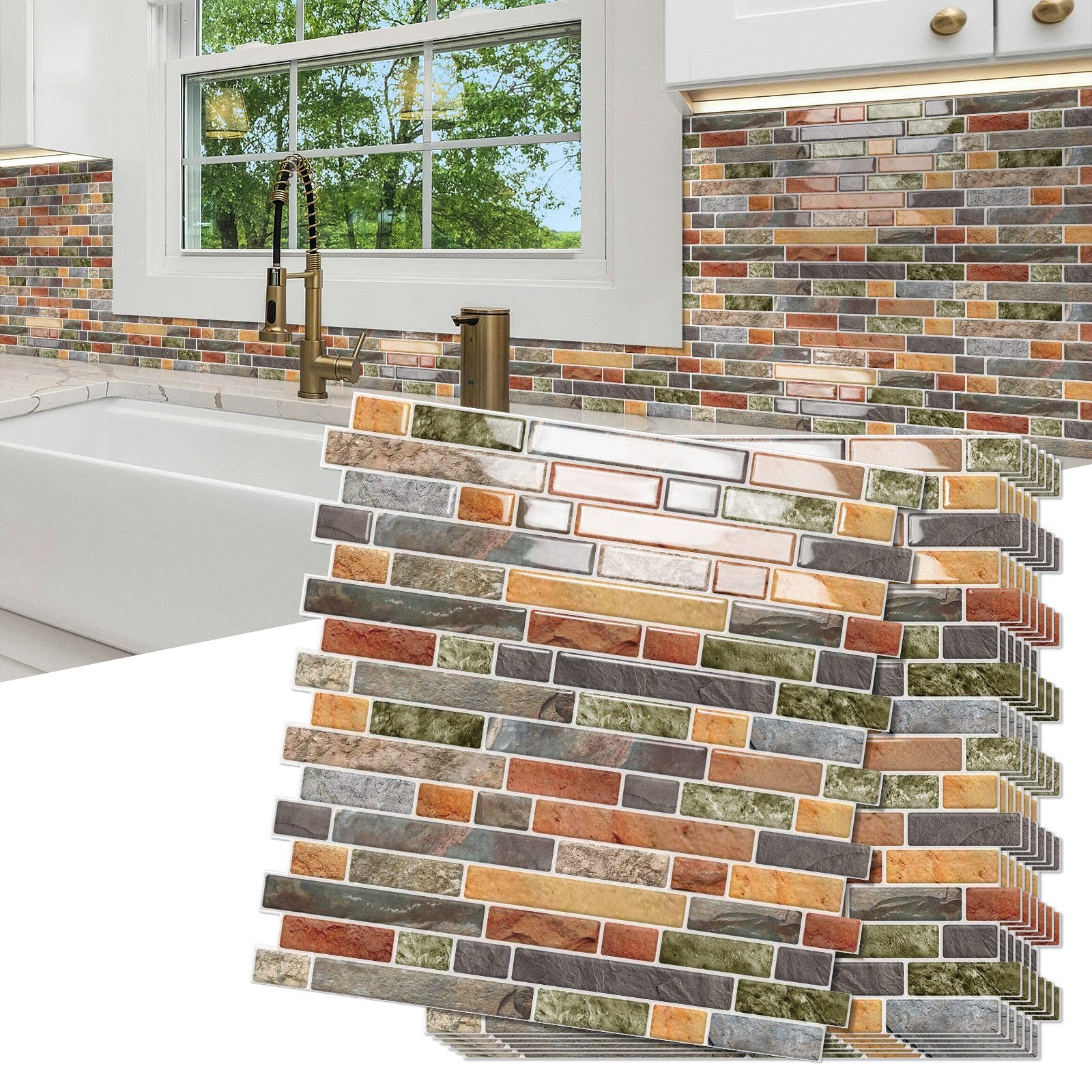 Carreaux muraux autocollants 3D pour relooker la crédence de votre cuisine ou de votre camping-car