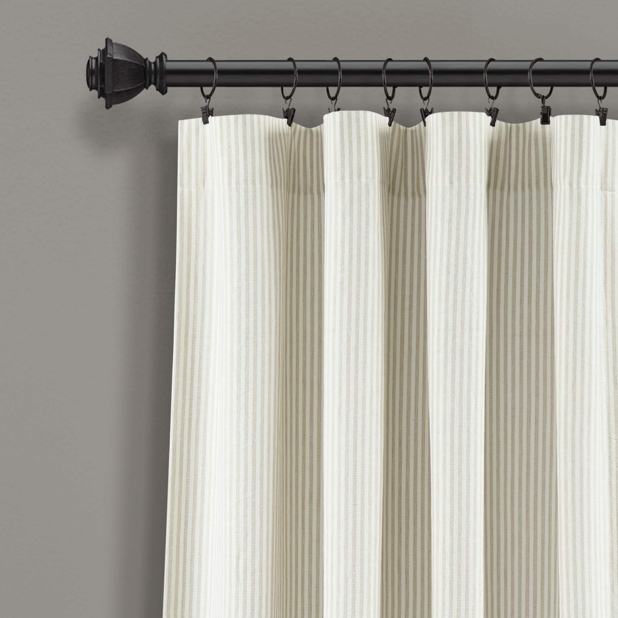 TG. 84 x 40) Lush Decor Coppia di tende da finestra con nappe e