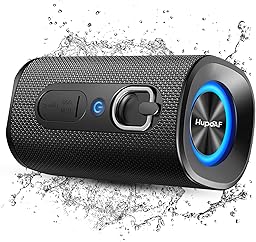 Bluetooth Speaker, 2026 BT5.4 Wireless Bluetooth Speaker with 20W 3D-Stereo Deep Bass, HD Call, Colorful RGB Lights, TF-Card USB, TWS Pairing, IP-X7 Waterproof for Outdoor Travel Party Home Beach