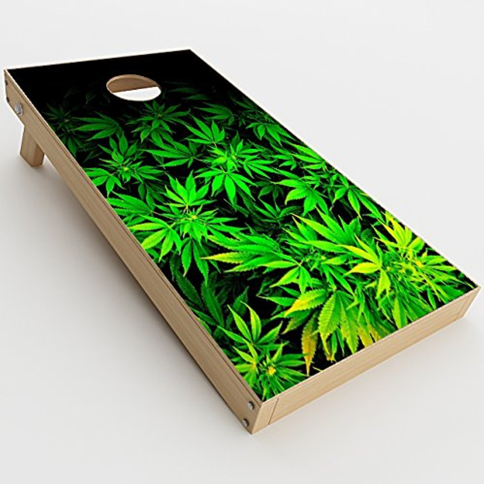 Skin Decal Vinyl Wrap for Cornhole Outdoor Board Game Bag Toss (2 x Pcs. skins only) / weed gonja