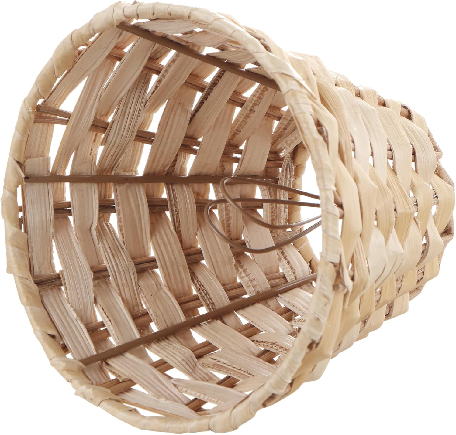 Aspen Creative 51001 Empire Clip On Chandelier Natural Banana Leaf Lamp Shade, 3" Top x 6" Bottom x 4-3/4" Slant Height
