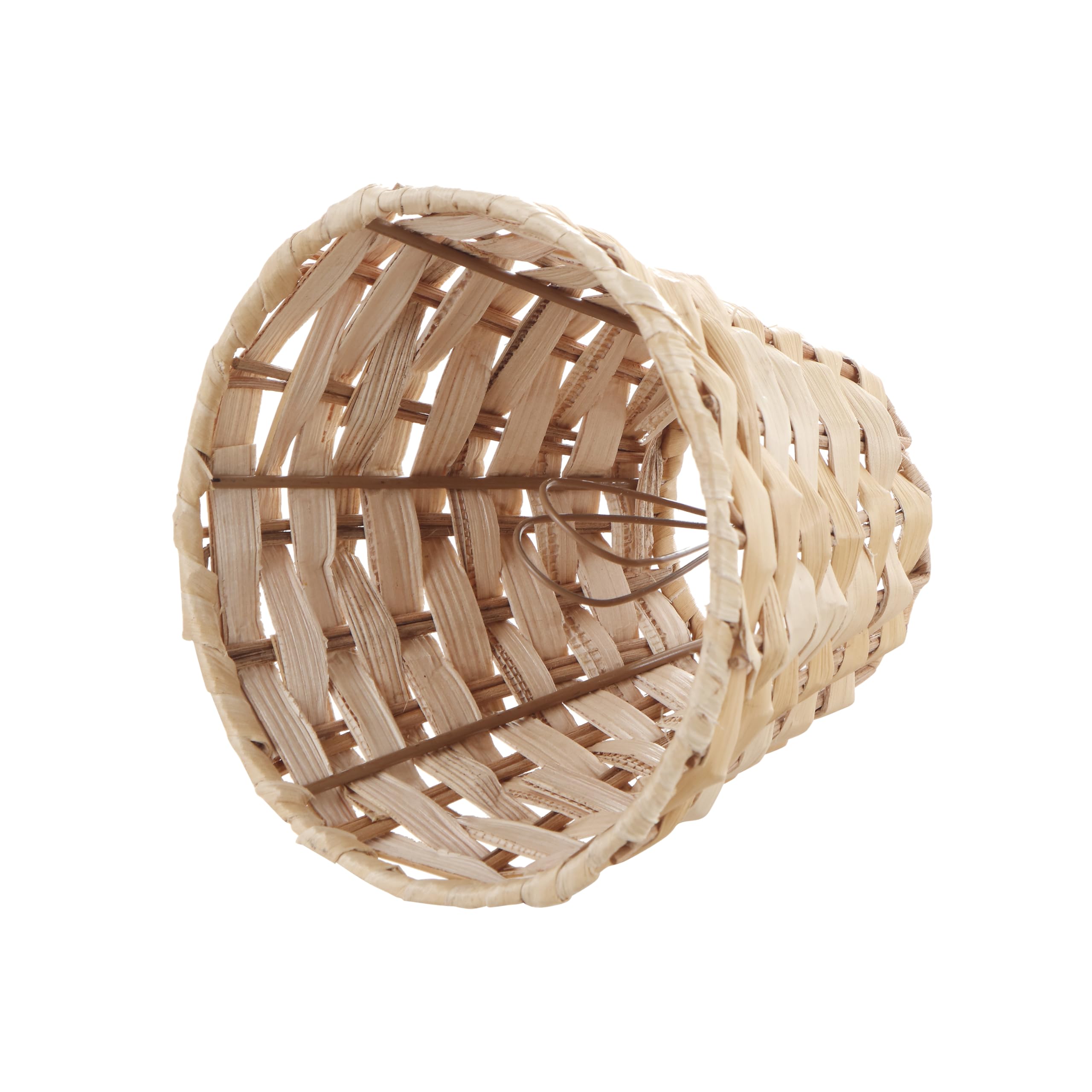 Aspen Creative Kronleuchter-Lampenschirm Aus Bananenblatt - Empire Form, Clip-On, Naturlook