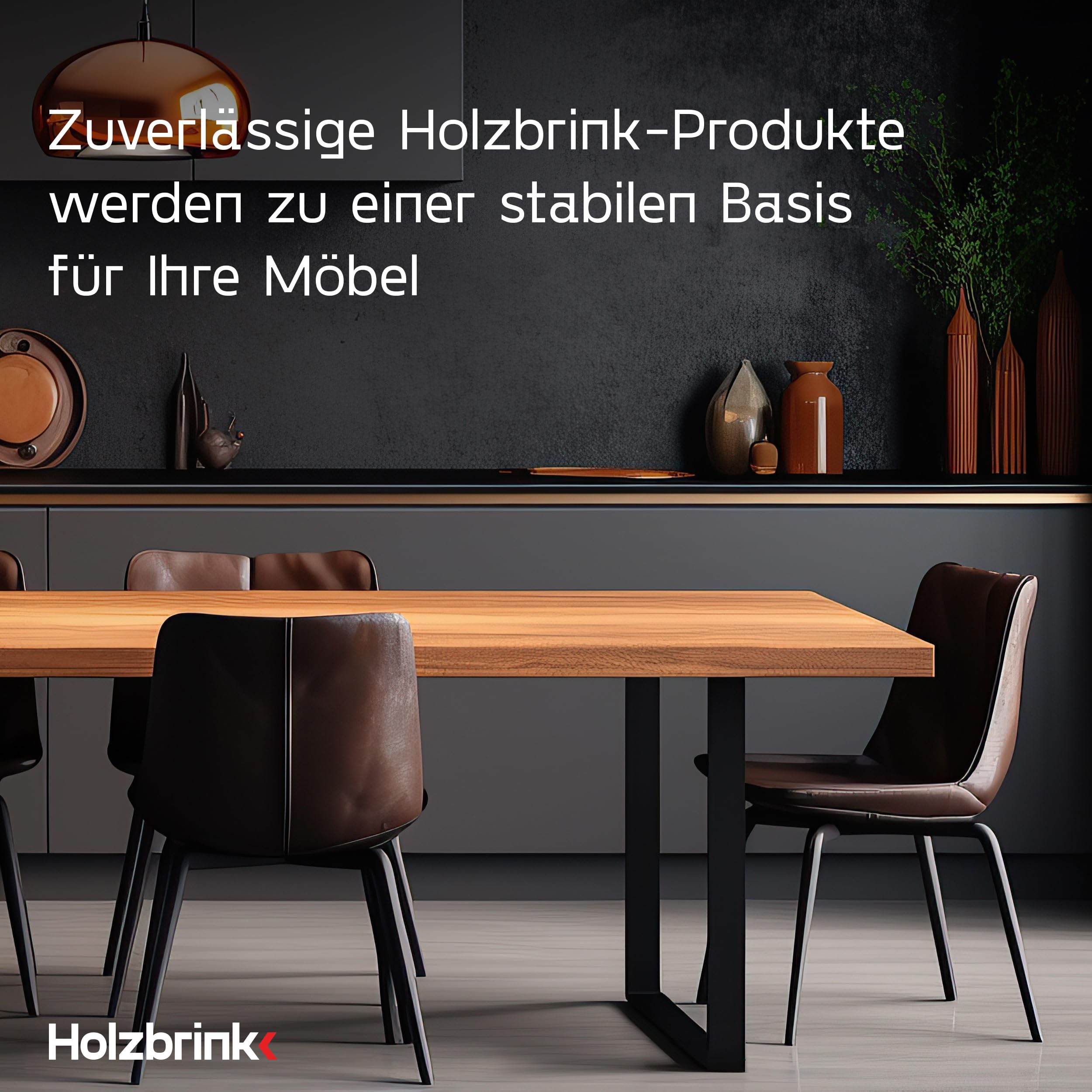 HOLZBRINK Tischbeine Metall Schwarz | Tischkufen/Tischgestell für Couchtisch, Esstisch, Schreibtisch, Sitzbank | 2 Stück Möbelfüße 50 x 72 cm