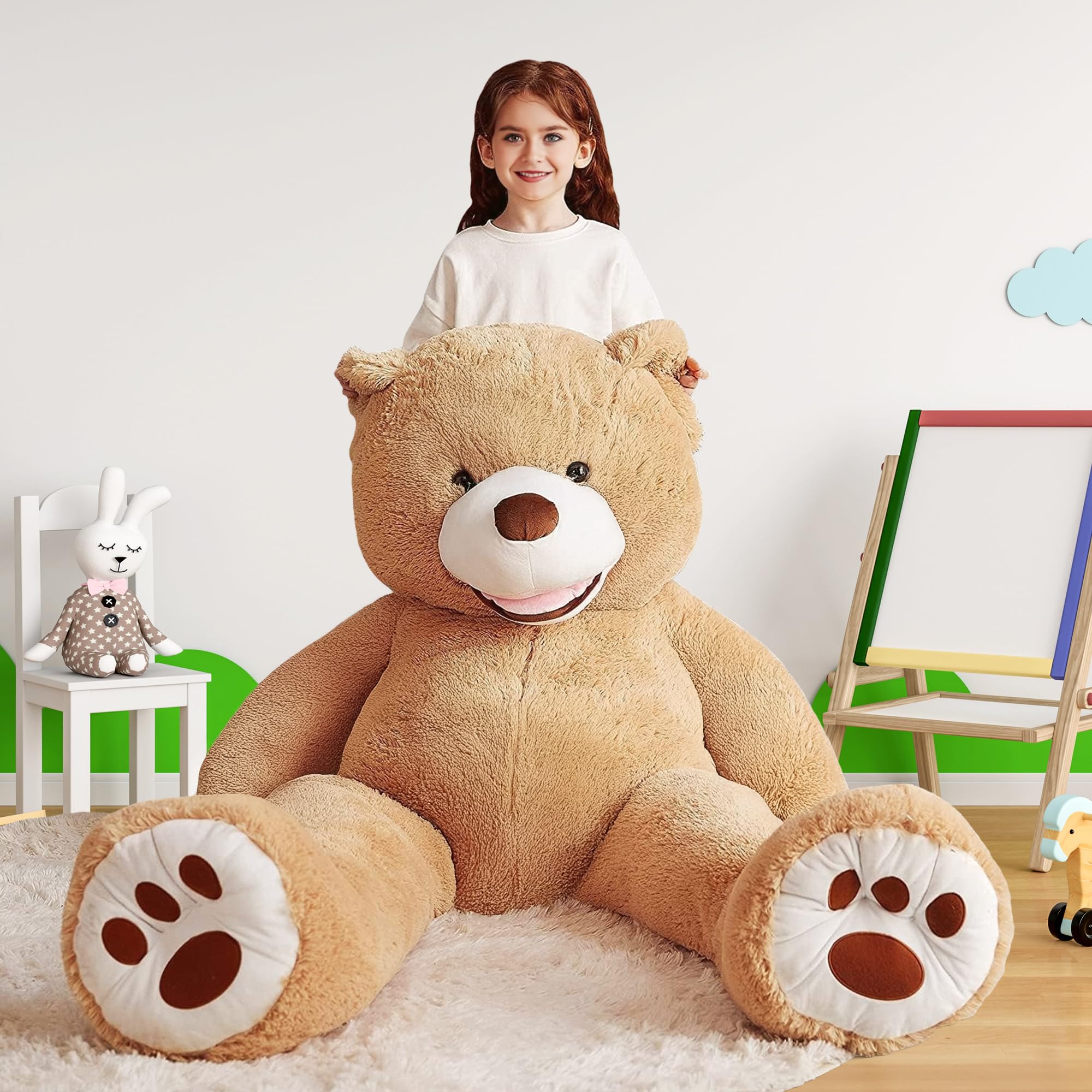 Oso de peluche gigante - enorme peluche suave para jugar y amar a grandes y pequeños (160 cm)