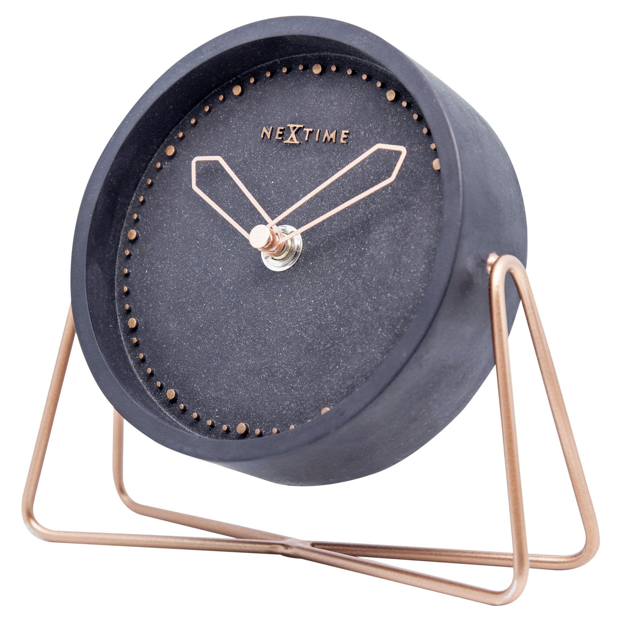 NEXTIME 5204ZW Cross Orologio da Tavolo, Nero, 15.5 x 17.5 cm