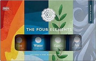 Woolzies The Four Elements Essential Oil Collection Set of 4 | Includes Fire, Water, Earth, and Air Blends| 10ML
