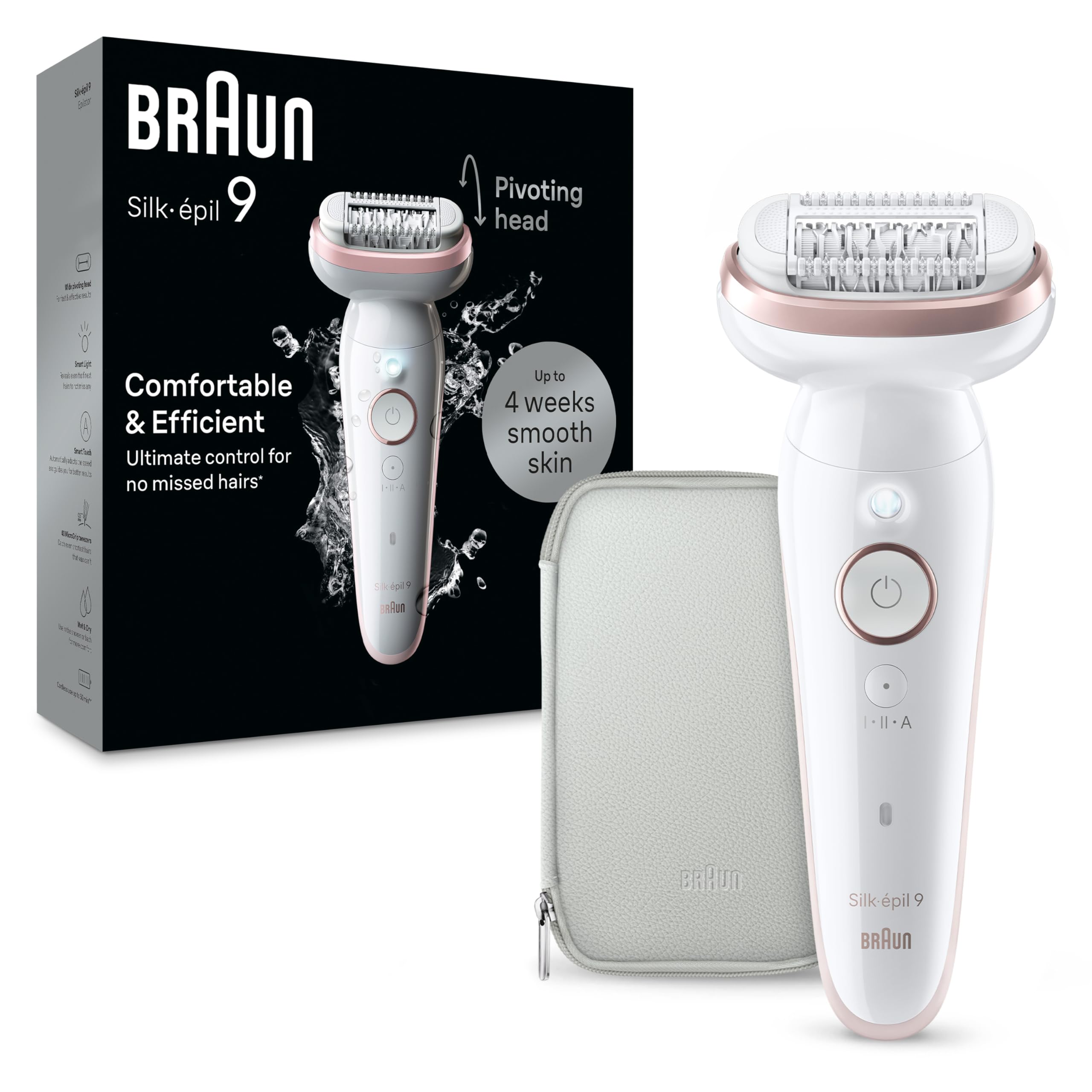 Braun Silk-épil 9 40 pince(s) Or, Blanc