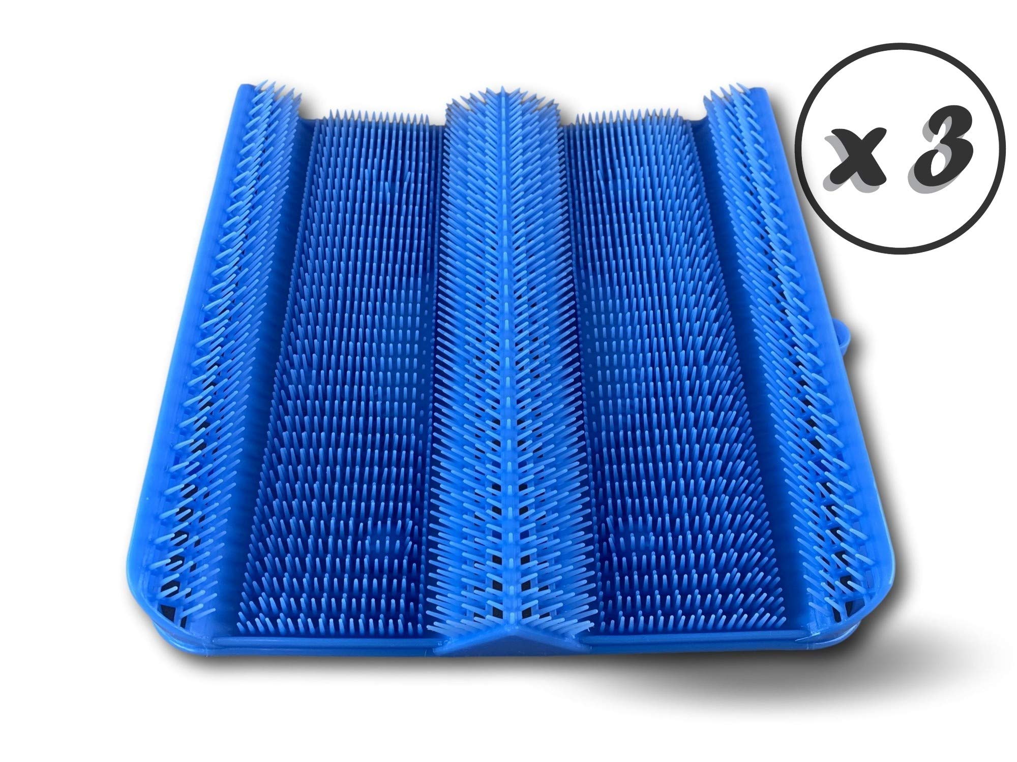 Kibros Lot 3 tapis massants pieds ergonomiques brosse acupression | Ergonomique, brosse d'acupression, soulage tensions pieds, lavage nettoyage pieds salle de bain douche.