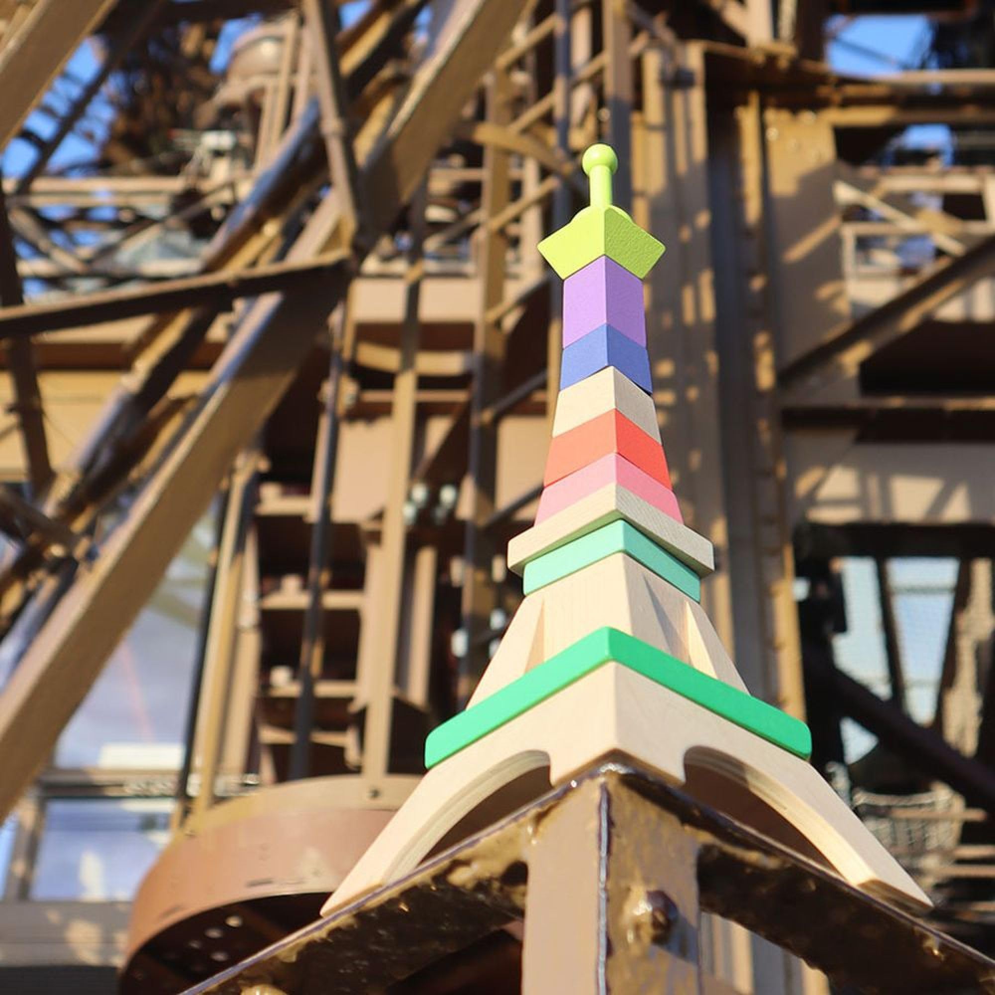 Tour Eiffel en Bois Jeu de Construction Créative pour Enfant Dès 3 Ans