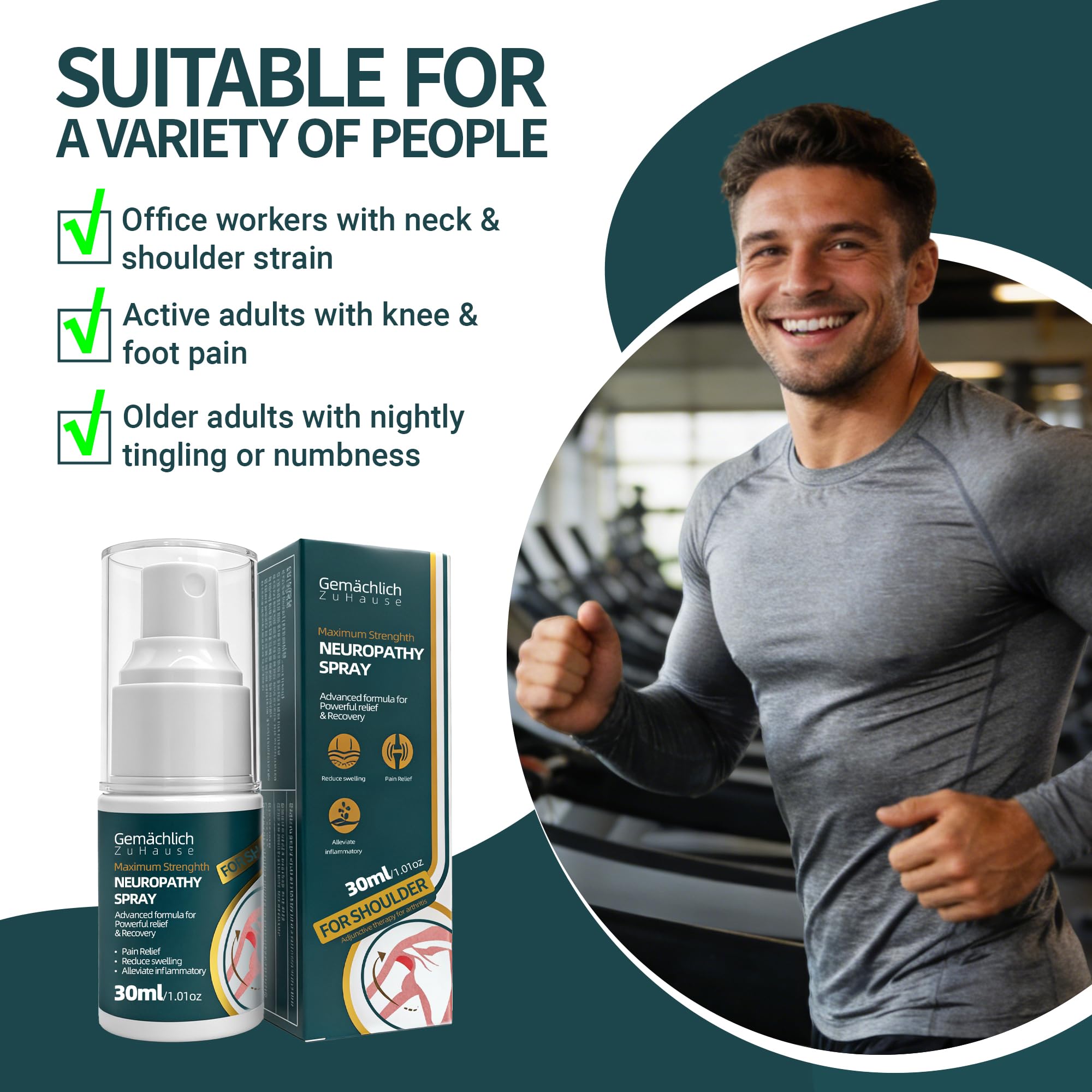 NDC Listed Shoulder Pain Relief Arnica Spray - Maximum Strength Arnica for Rotator Cuff and Upper Back Stiffness - Warming Mist for Stiff Joints and Bruising Touch Free Application 30 mL — Amazon image 4