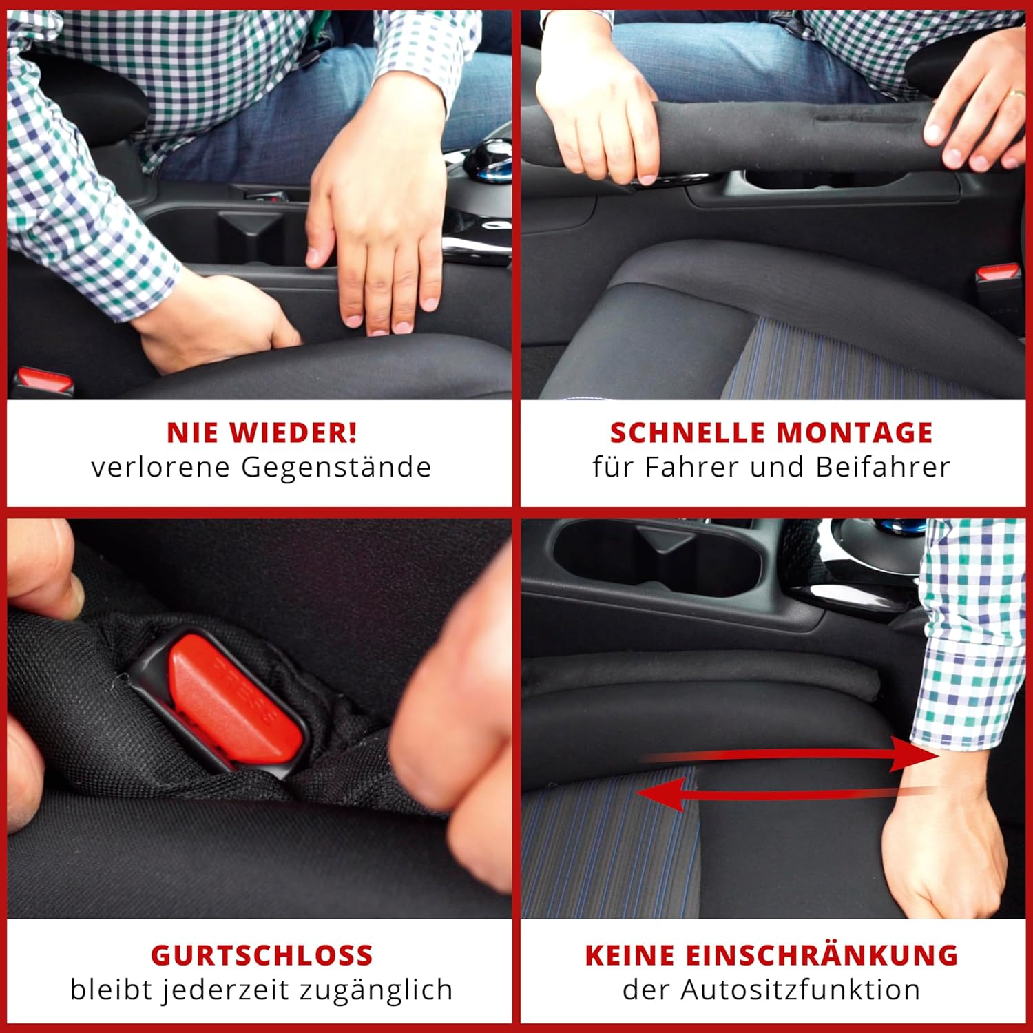 Walser AntiDrop Sitzlückenfüller 2er-Pack - Universelles Autogadget – Vorschau 3