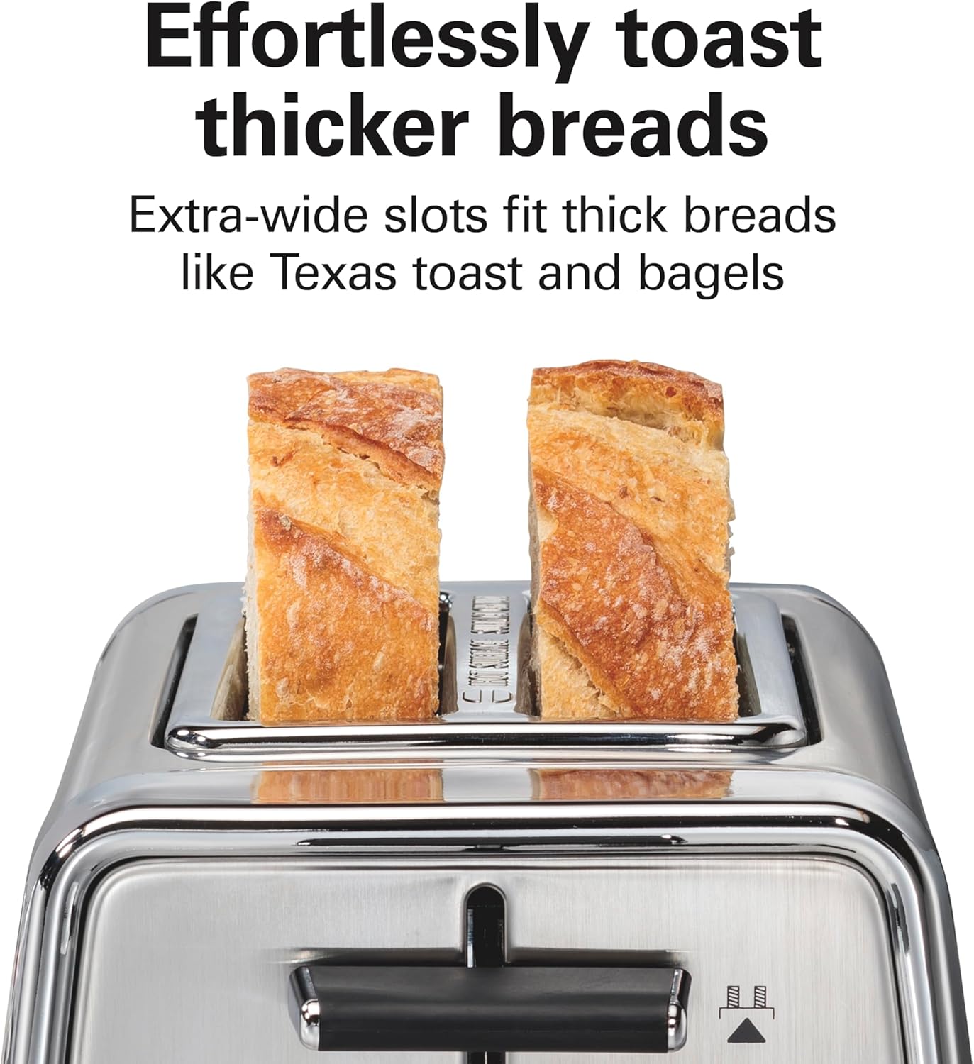 Hamilton Beach 22785G Modern 2 Slice Toaster, Chrome, with Extra-Wide Slots R22785 (Renewed)