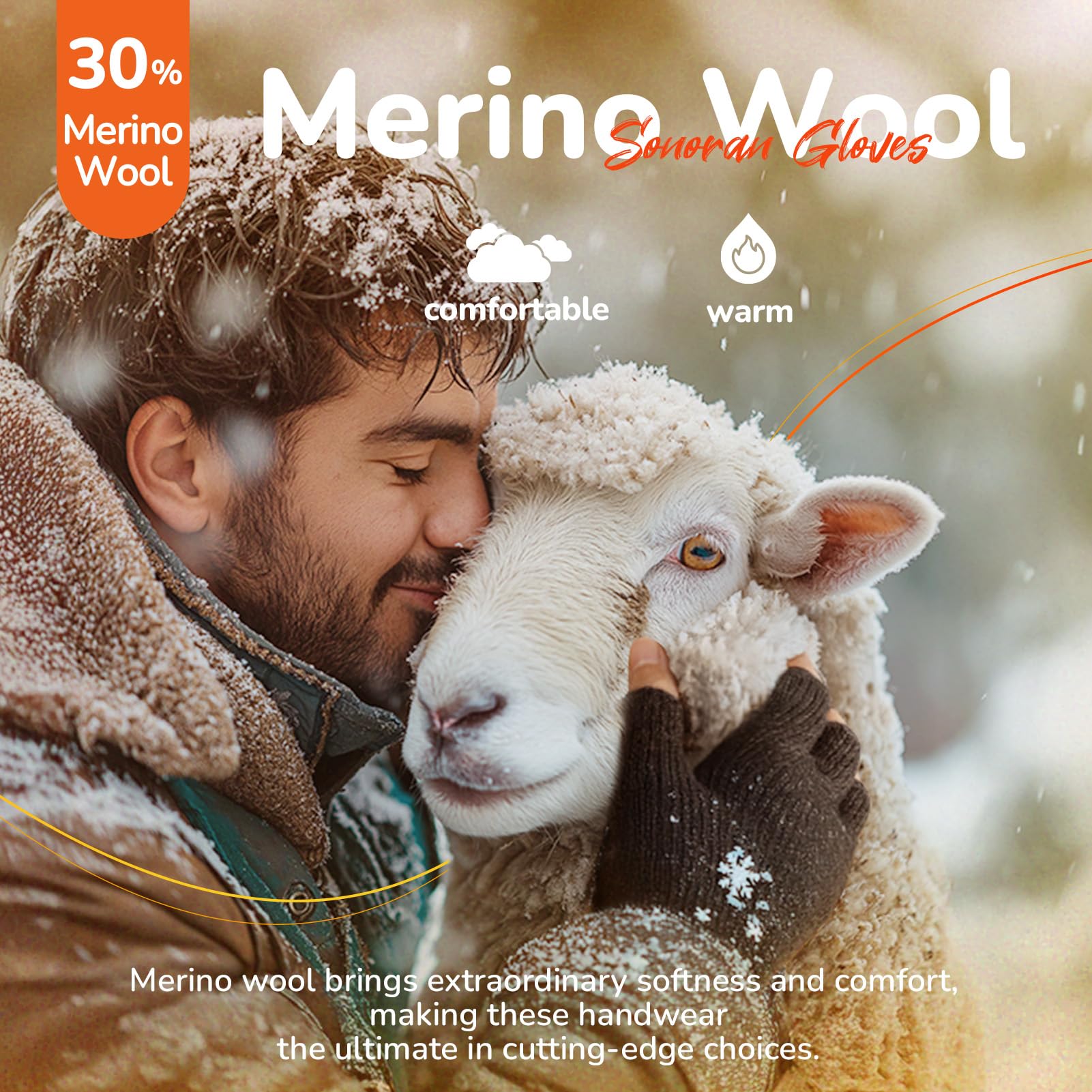 Merino Wool Fingerless Gloves for Men Women Half Finger Gloves Thermal Soft Knit Liner for Hunting Fishing Hiking