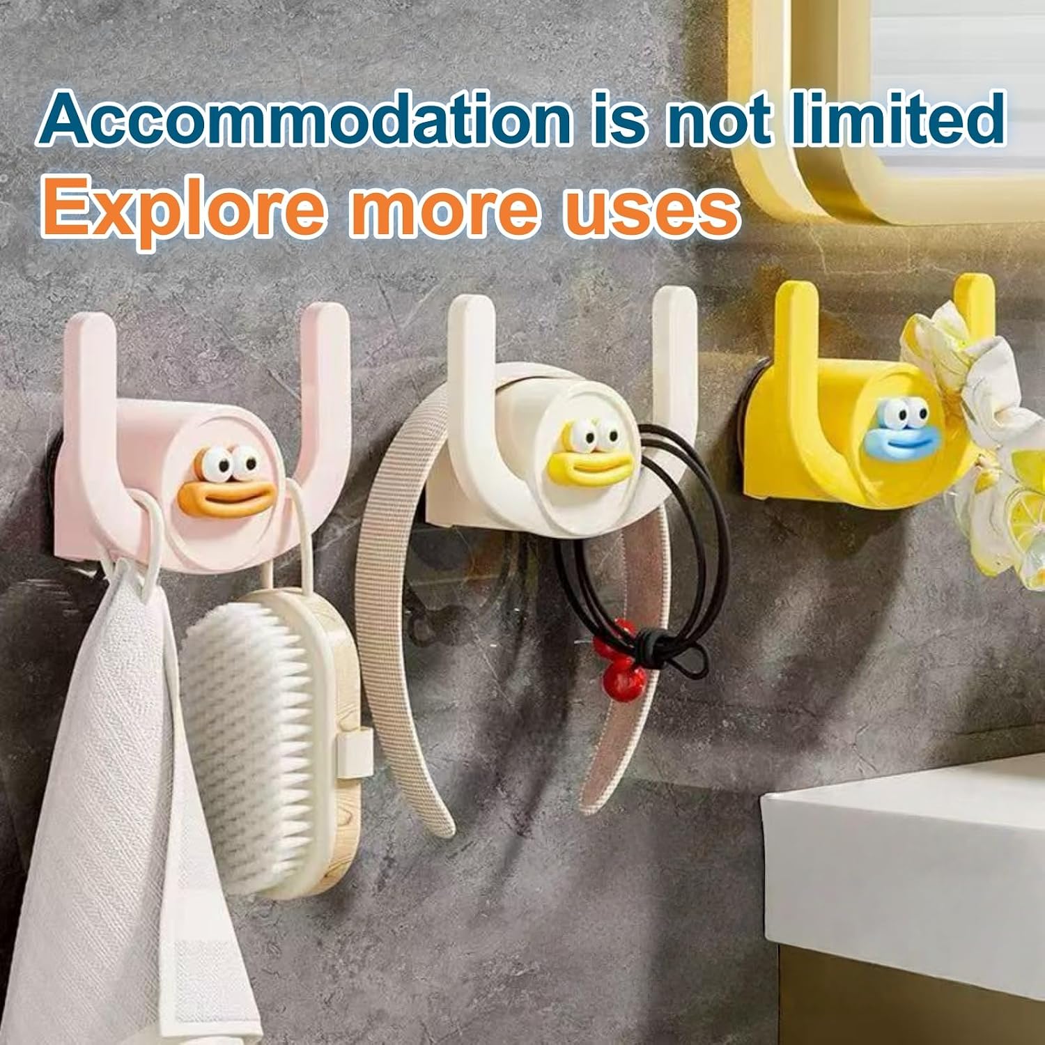 ANIS・KEAAR No Drill Detachable Washable Slipper Storage Hooks, 2 PCS