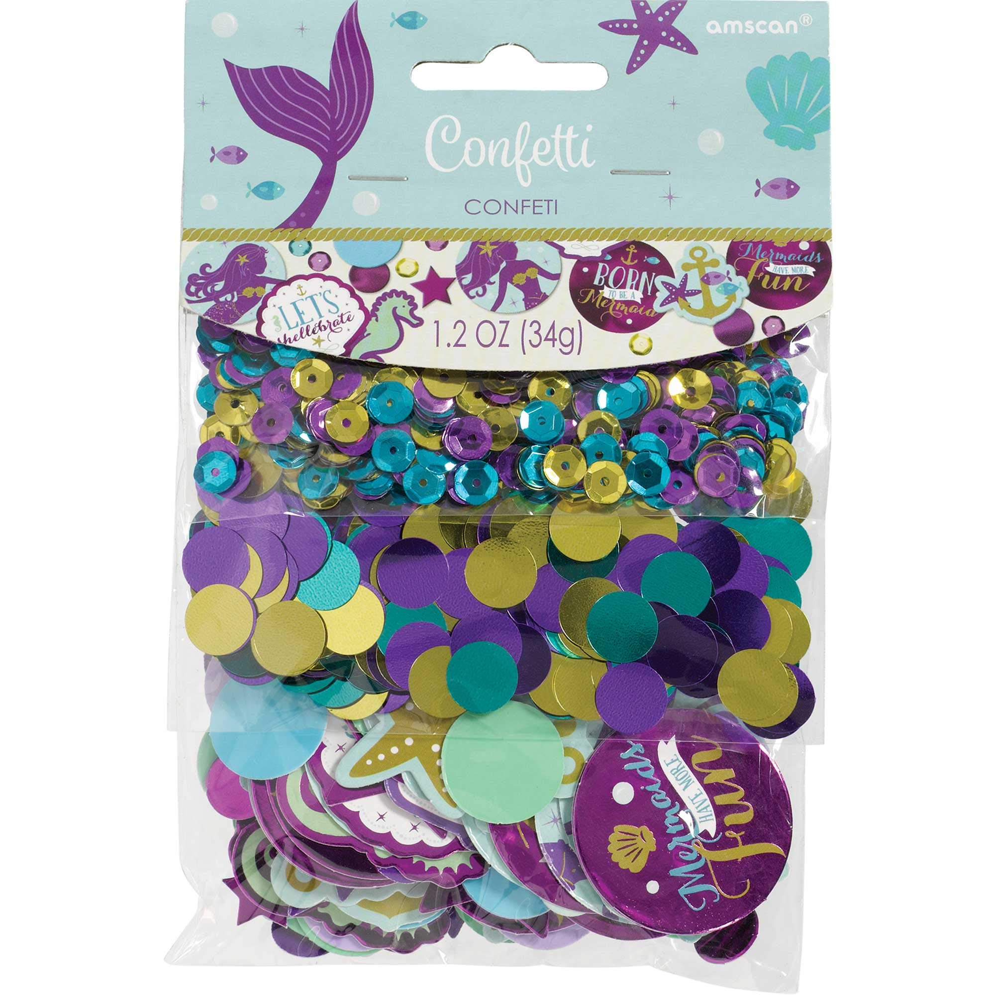 Amscan 360275 - Mermaid Wishes Party Table Scatters Confetti - 34g