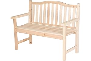 Shine Company Farmhouse Bench With Back