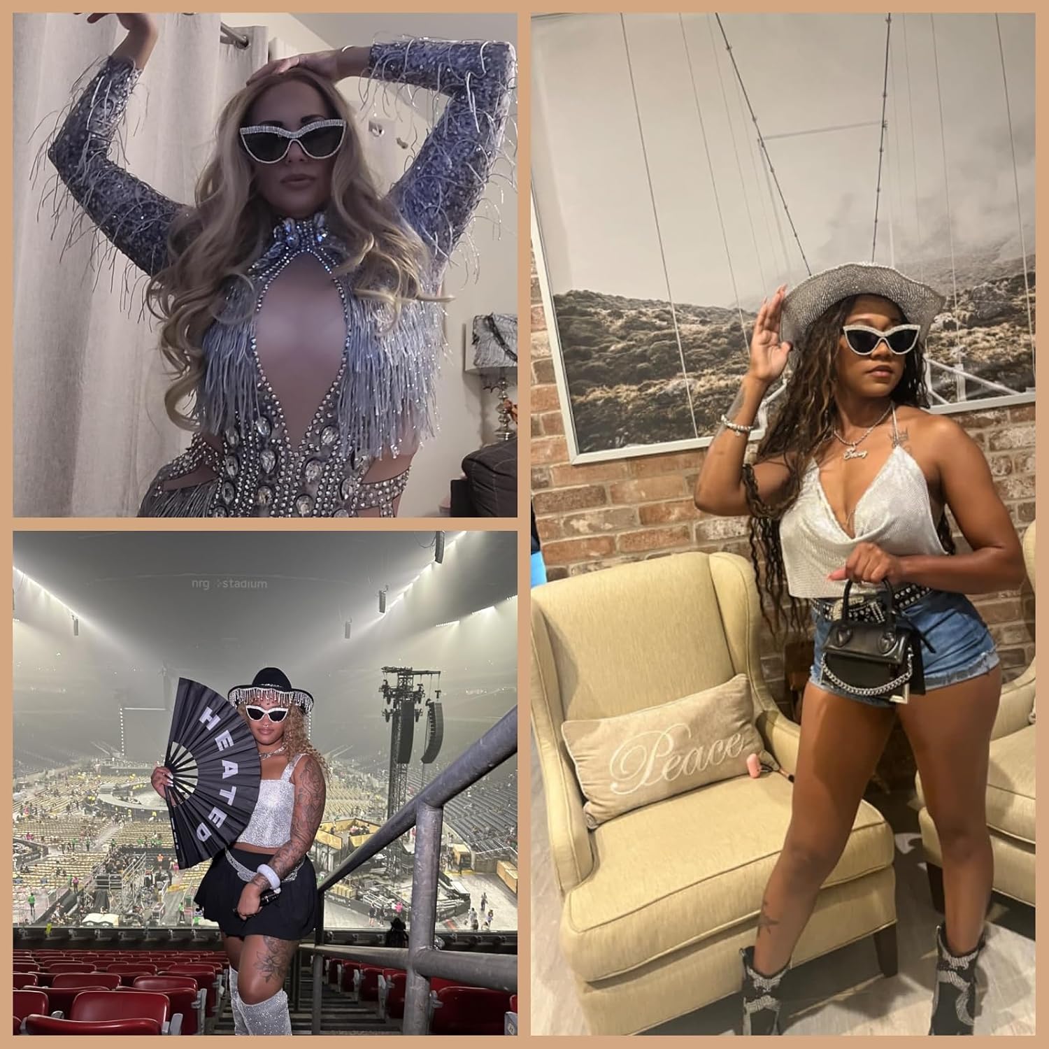 FEISEDY Women Oversized Diamond Sunglasses Fashion Cat Eye Rhinestone Sunglasses Jeweled Frame Costume Party B2360 - Image 8