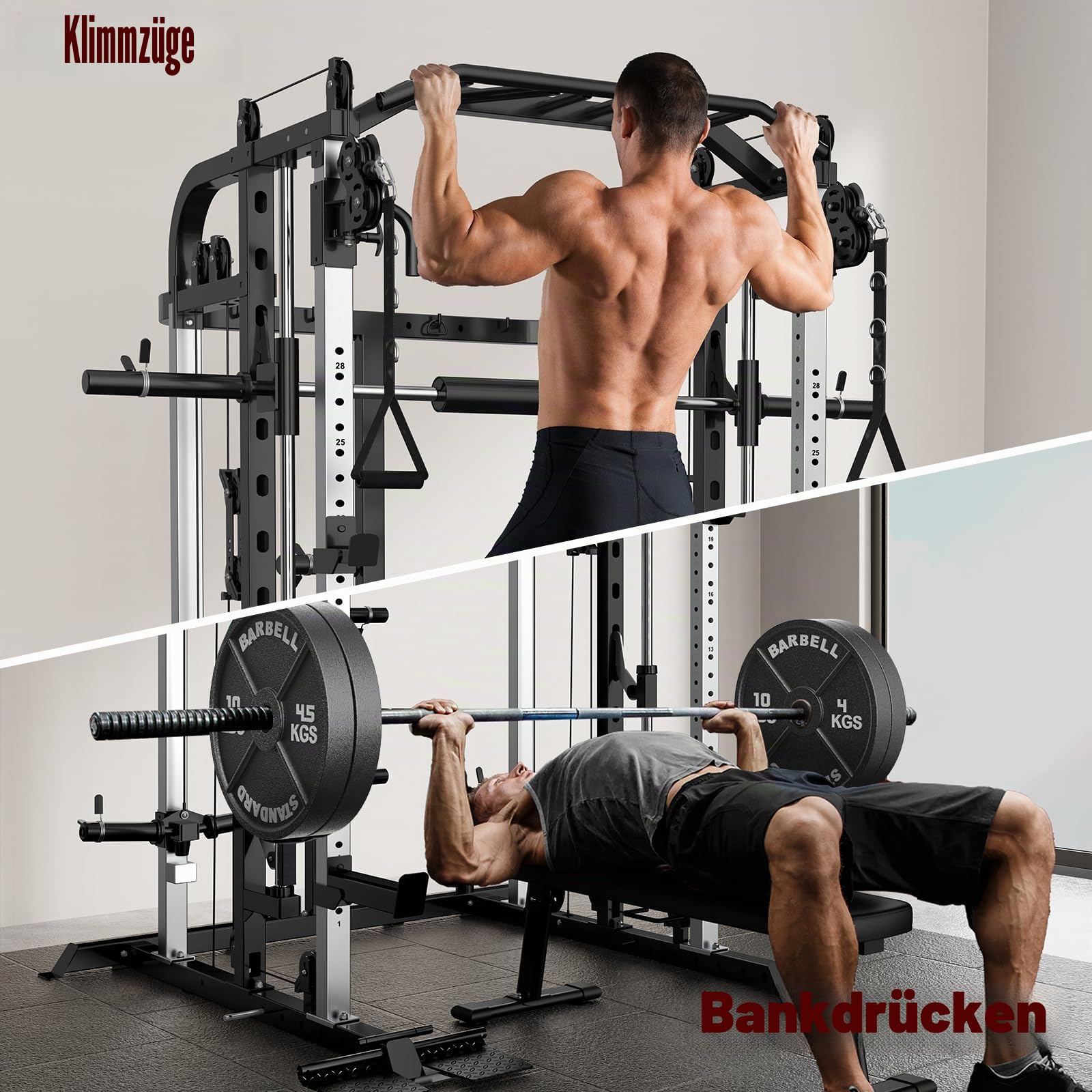 JX Fitness Smith Machine Heim Gym Power Cage Rack Mit Flaschenzugsystem
