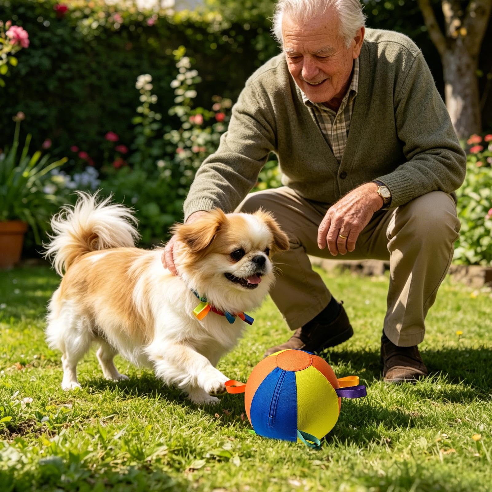 Herding Ball Hund, Treibball Für Hunde Bissfest, Reißfester Treibball Für Hunde, Riesiger Aufblasbarer Tennisball Interaktives Hundespielzeug Zum Spielen Und Trainieren, Für Mittelgroße Große