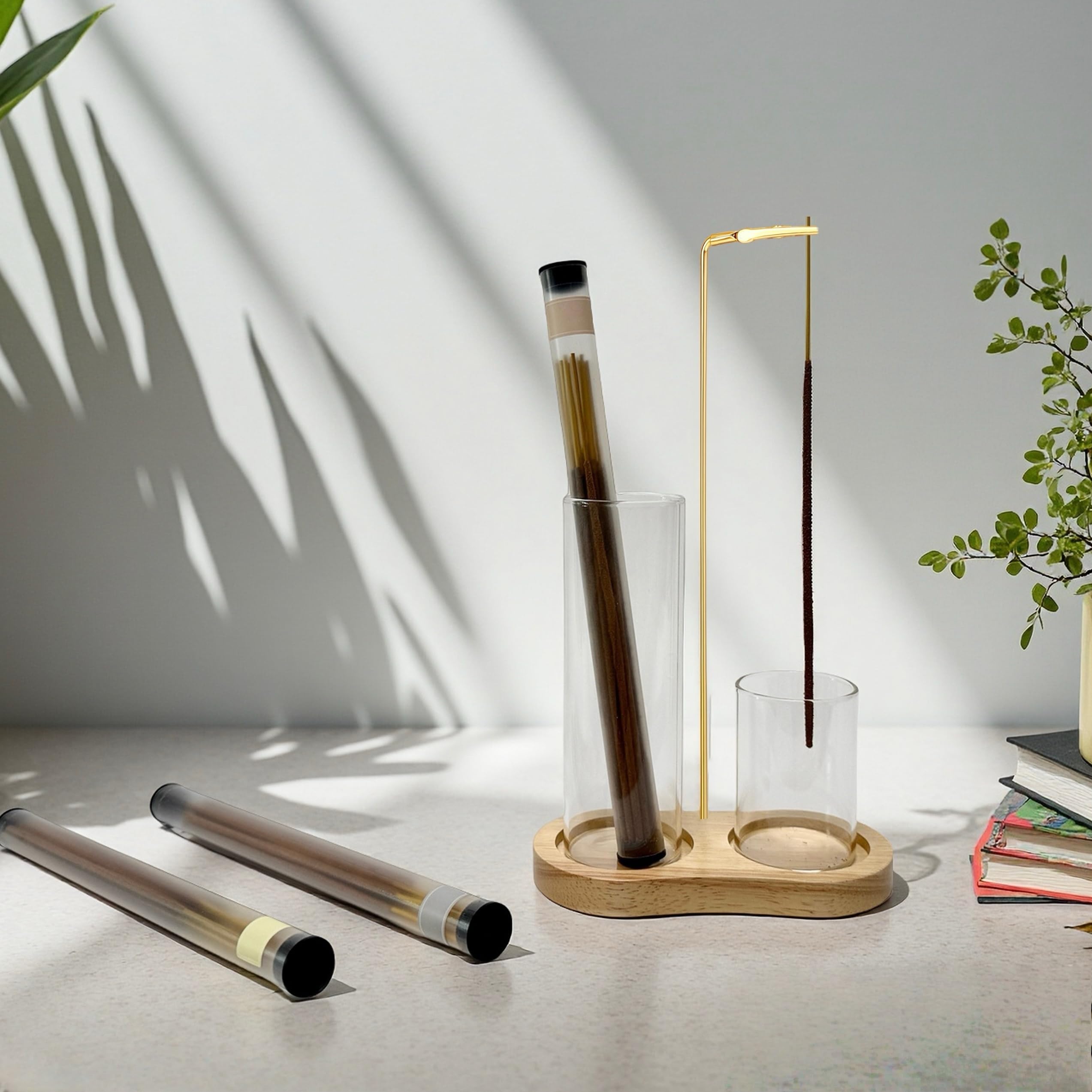 Amazon.com: Moocervi Glass Incense Holder, 2 in1 Incense Sticks