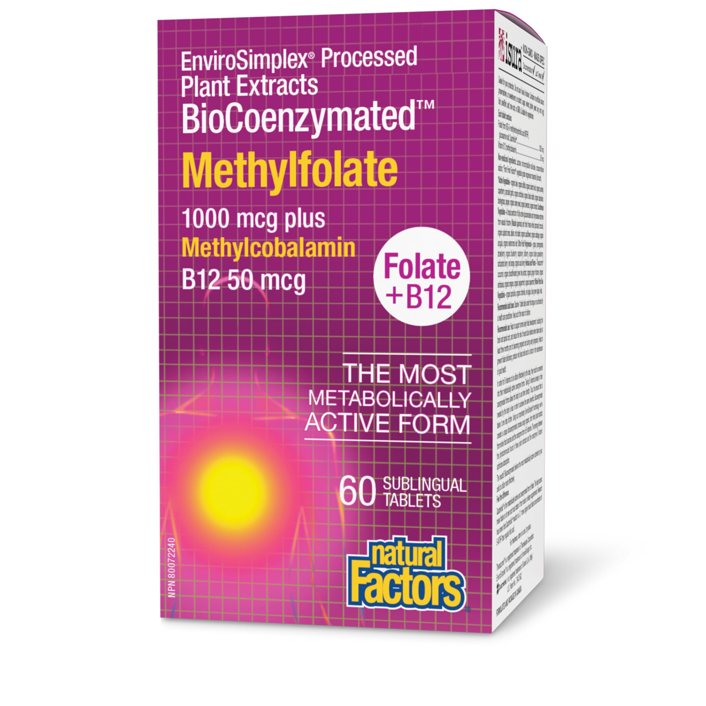 Natural Factors B5 Biocoenzymated Pantethine, 450 Mg, 60 Softgels