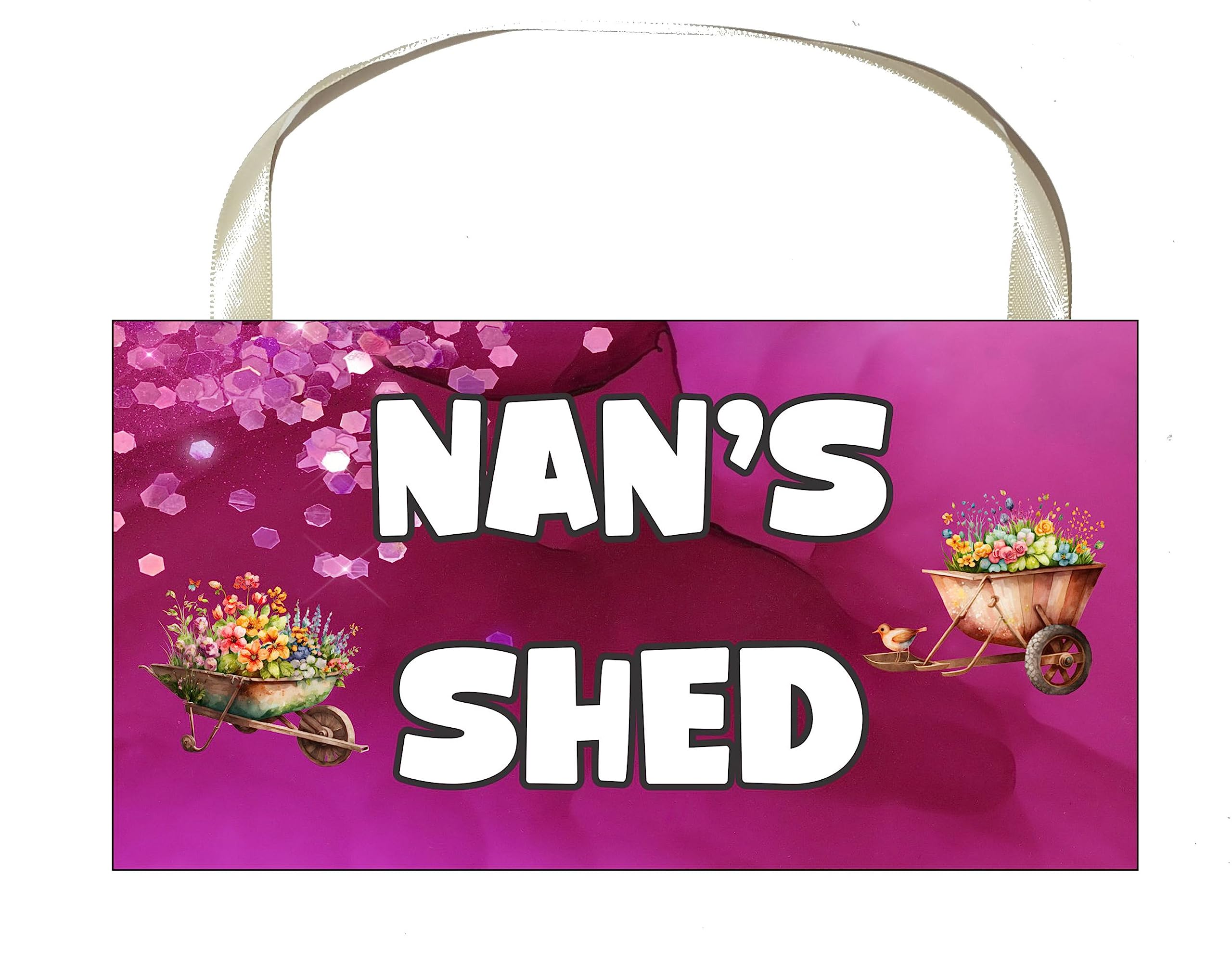 Decalarama Nan Plaque/Sign Gift – Nan's Shed - Nice Fun Cute Novelty Gardening Present