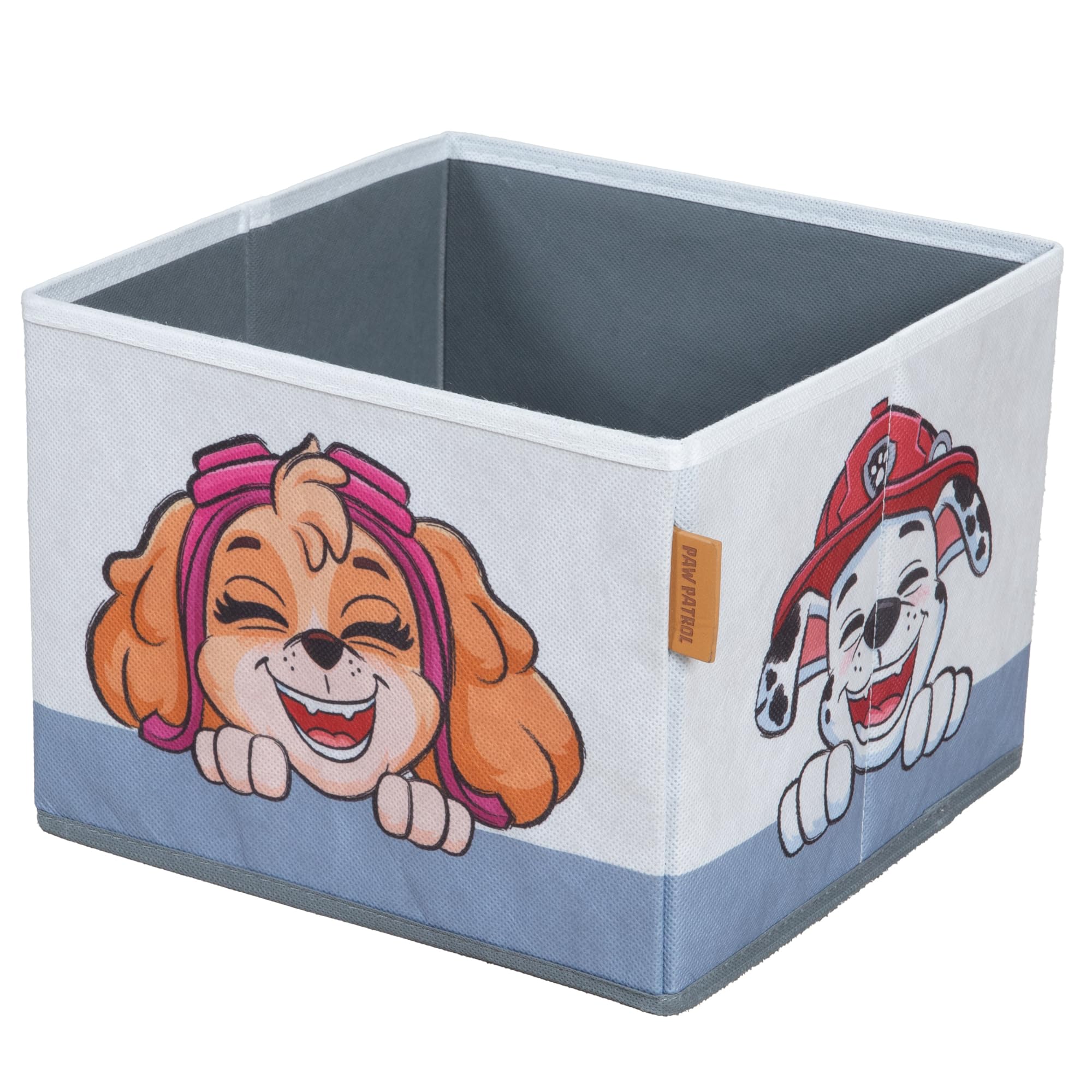 Paw Patrol Klappbare Sitzbank mit 2 Aufbewahrungsboxen, umbaubar zum Kindertisch, Holz grau/blau ab 18 Monaten