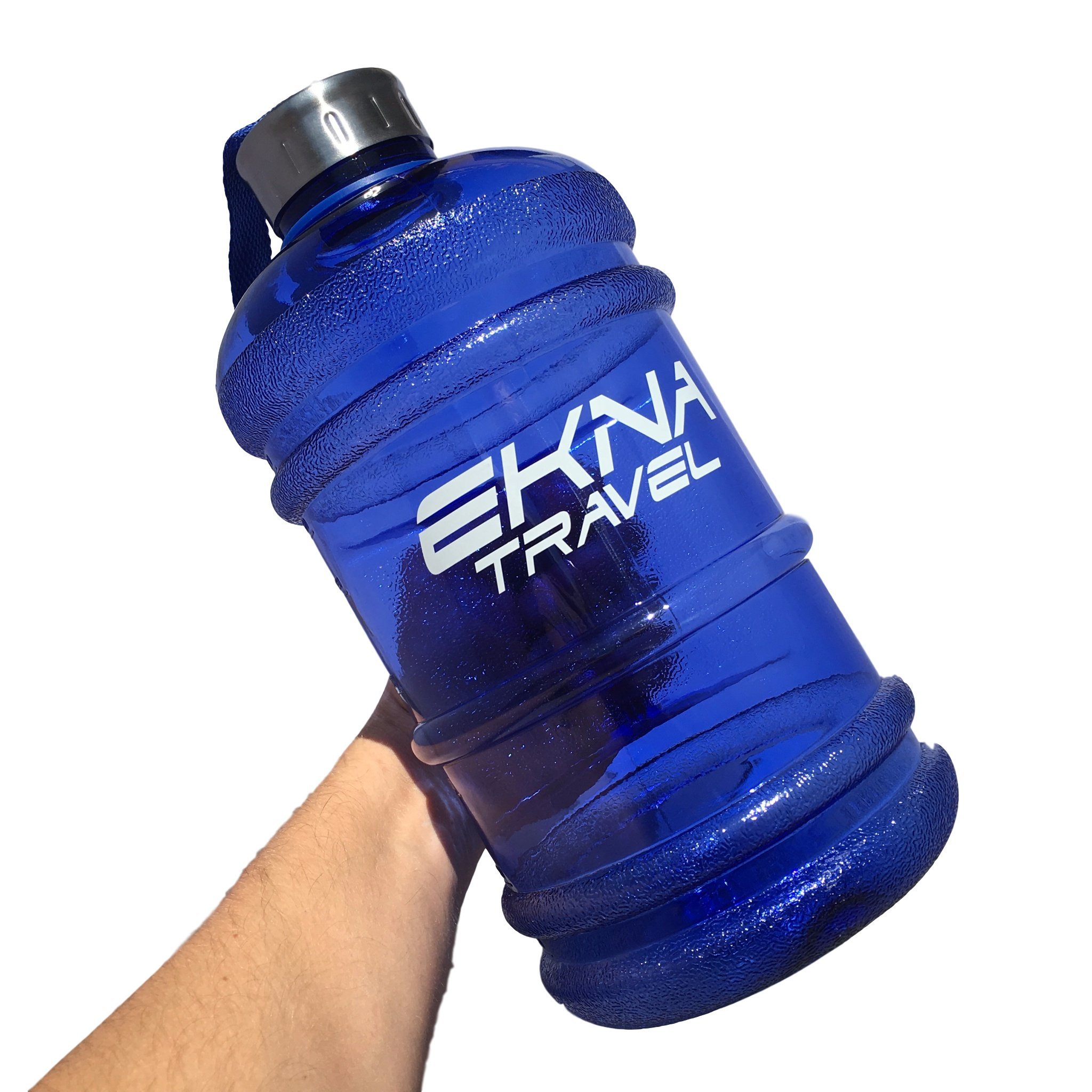 EKNA Bottle | 2.2/1 Liter | Wasserflasche | Trinkflasche | Wasser Gallone | Ideal für den täglichen Wasserbedarf | Für den Alltag, Fitness oder Reisen | BPA Frei | Mit Füllstandsanzeige