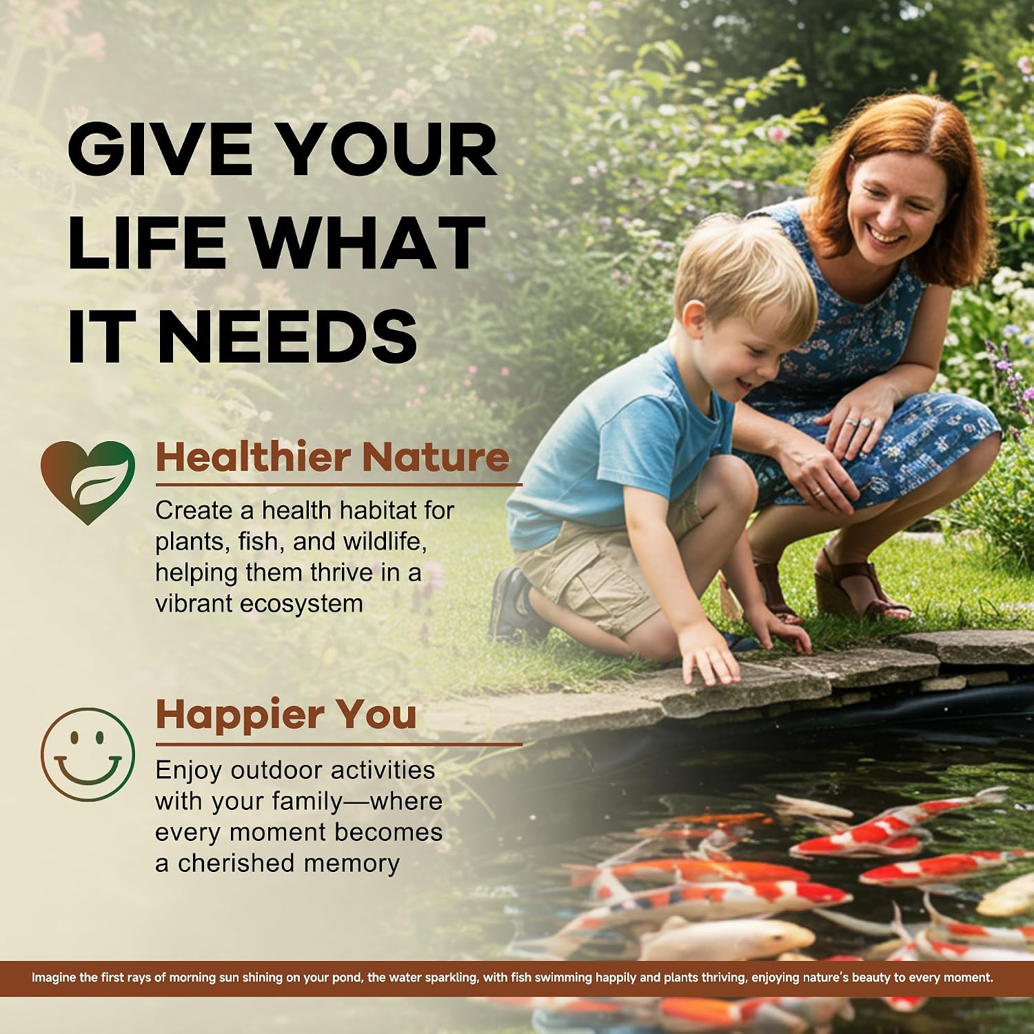 Dr.Raifya's Muck Reducer-4,500 Granules Natural Pond Sludge Treatment in Koi Ponds, Fountains & Bird Baths, Enhanced Cleaning Power, Beneficial Bacteria & Enzymes Safe for Fish, Pets & Wildlife, 8 OZ