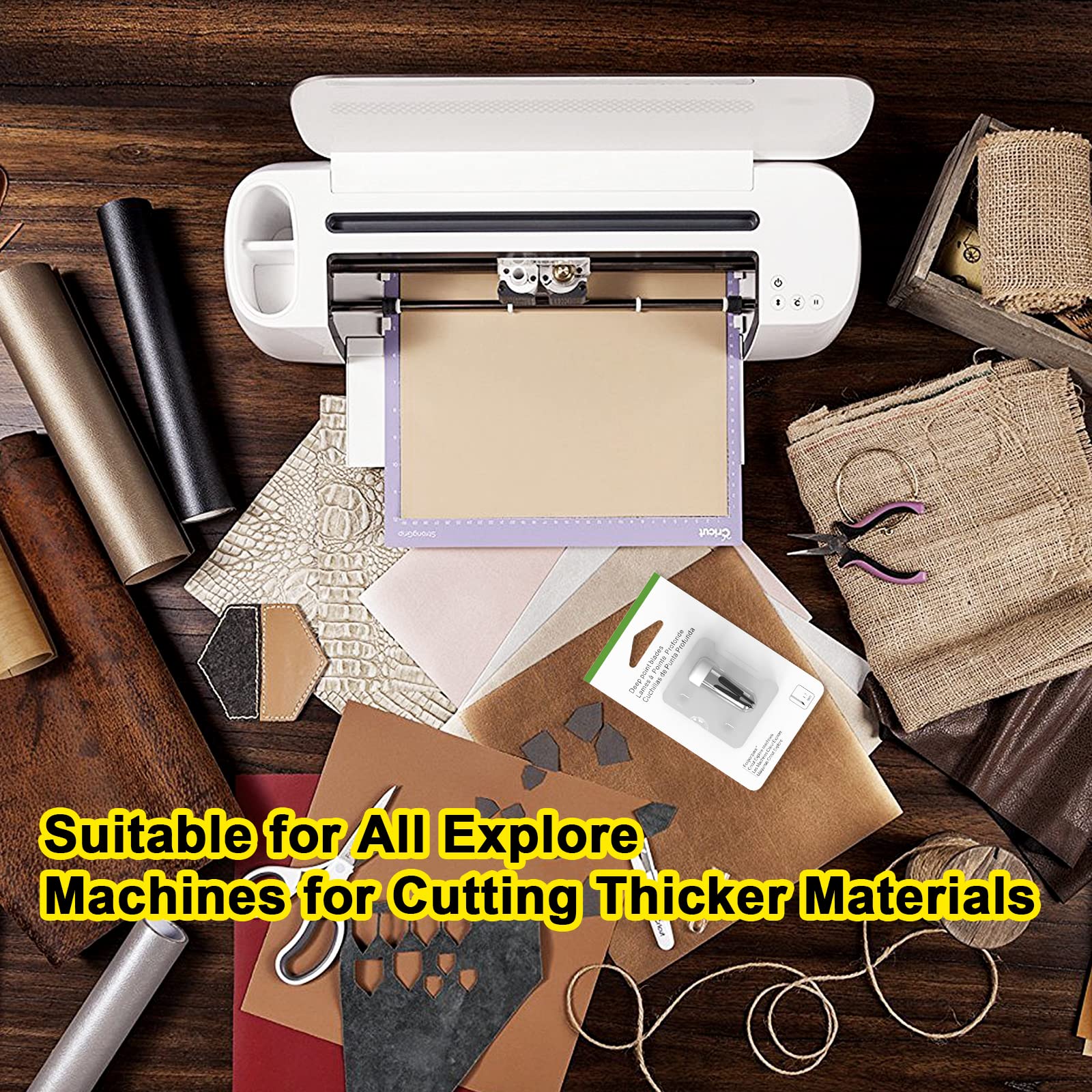 2PCS Replacement Deep Point Cutting Blades Compatible with Cricut