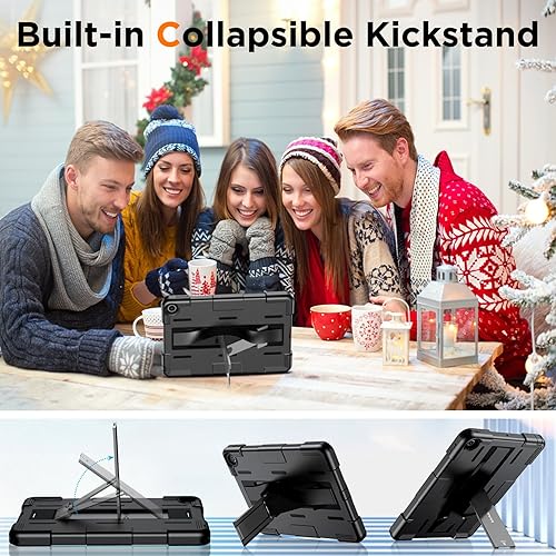 Miniatura 4 de Funda para iPad A16 de 10 generación, a prueba de caídas de grado militar, resistente al agua IP68, con protector de pantalla, soporte y correa de