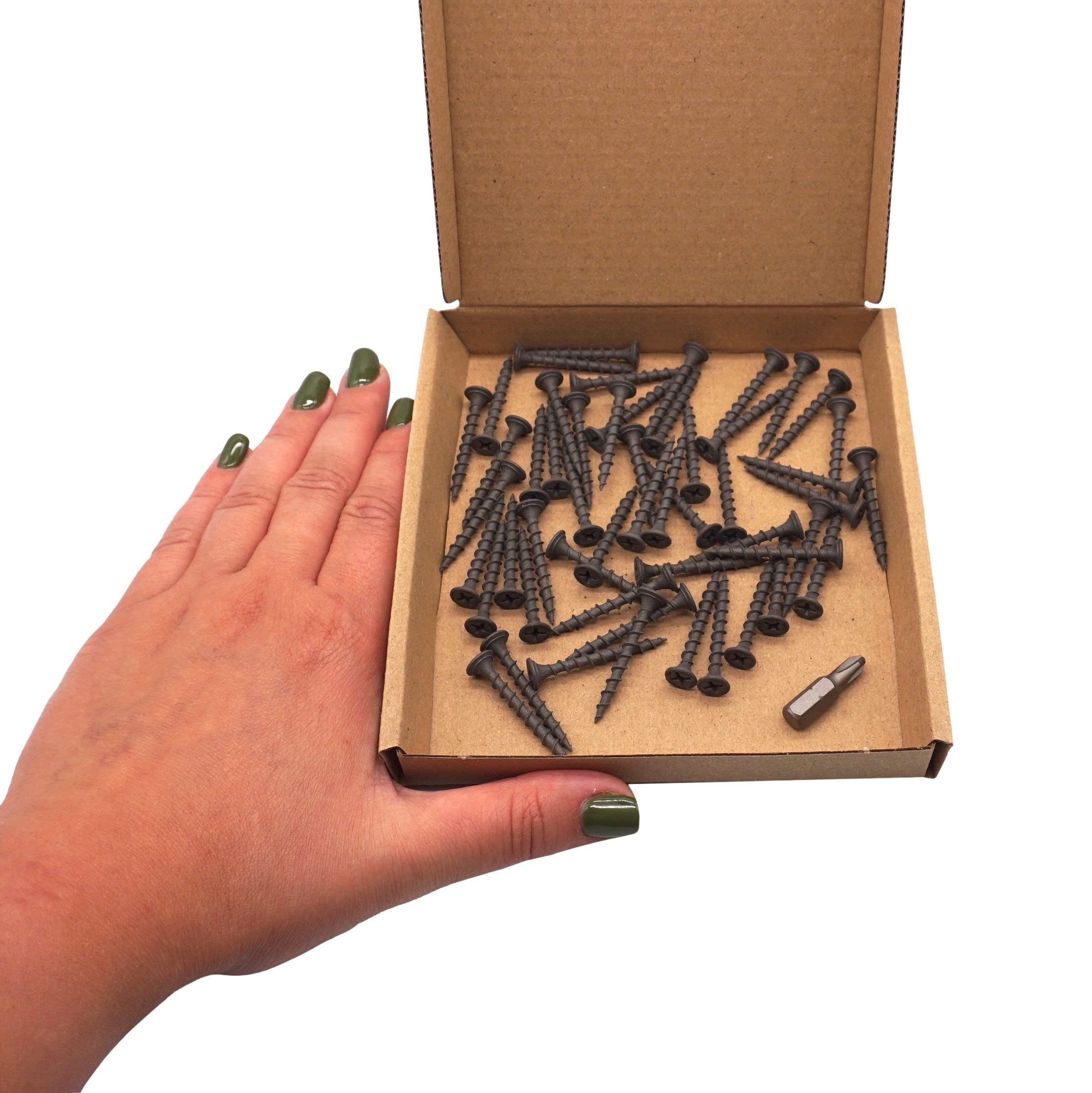 160 Viti M3.5x40mm Per Cartongesso - Fosfato Nero, Testa Croce E Brugola, Con Punta PH2#2 - Foto 3