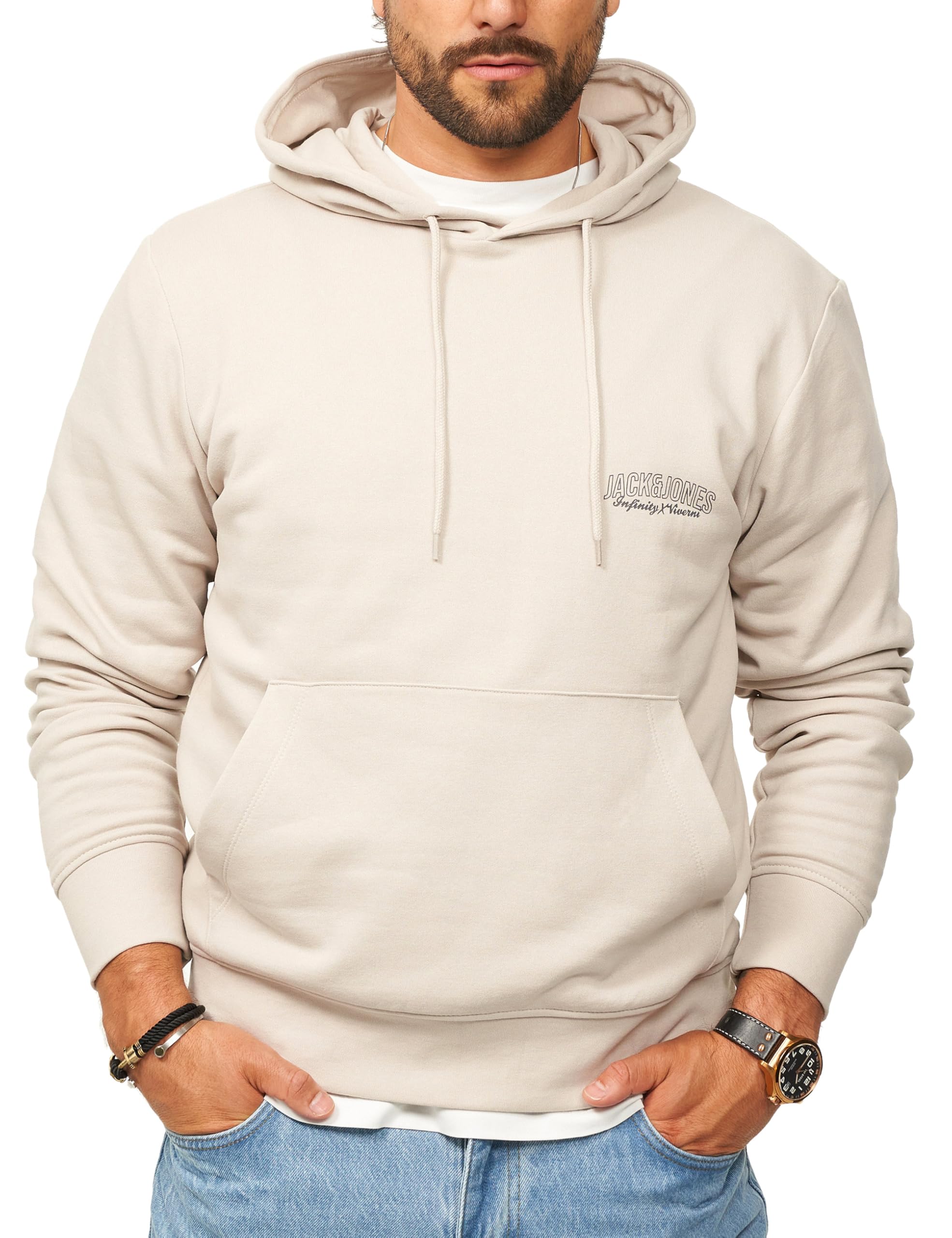JACK & JONES Herren Kapuzenpullover Hoodie Pullover mit Kapuze Sweater für Männer Logo