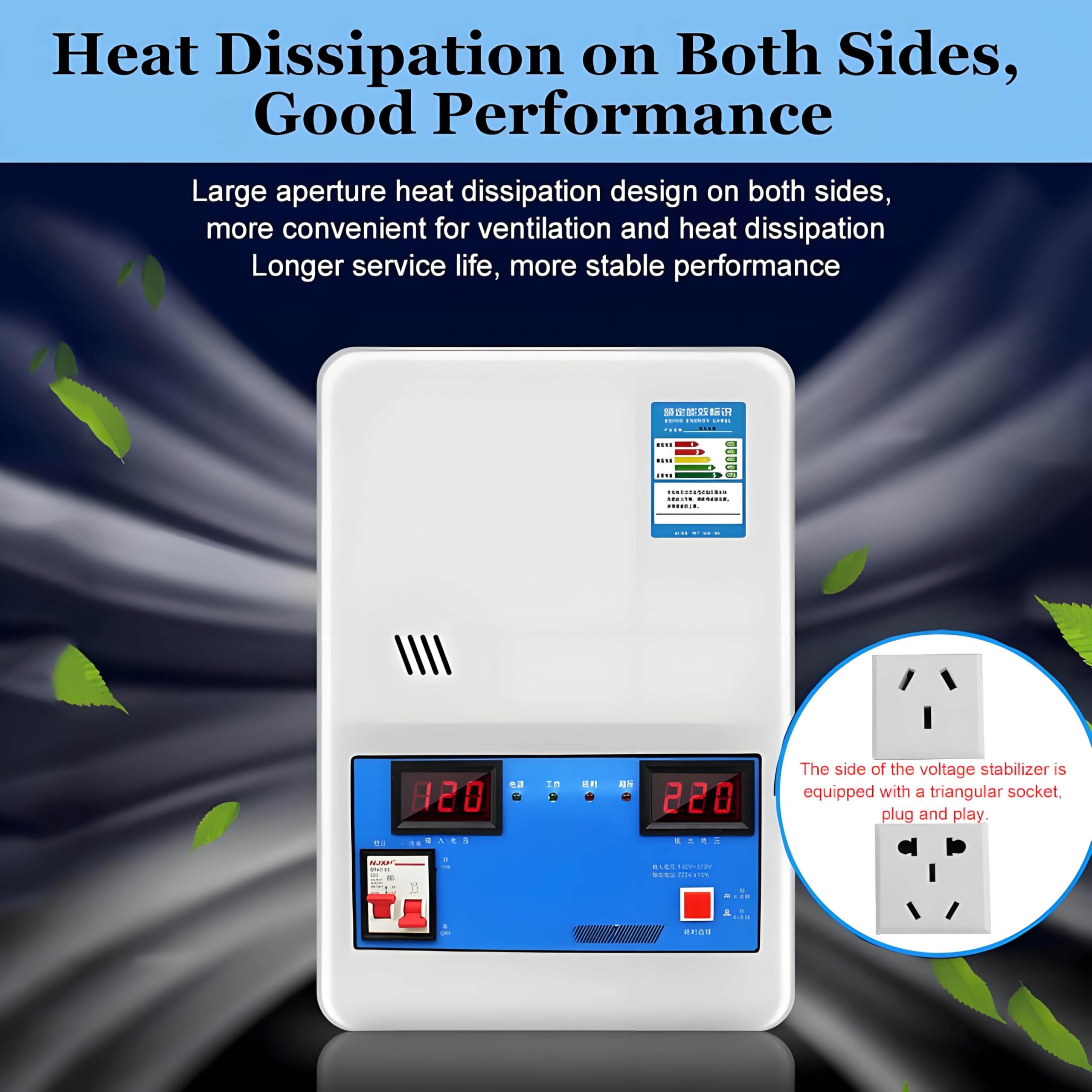 Estabilizador de Voltaje de Salida de 6800W/15000W/20000W, regulador automático de Voltaje, Fuente de alimentación estabilizadora de ultrabaja tensión de 220V (20000W)