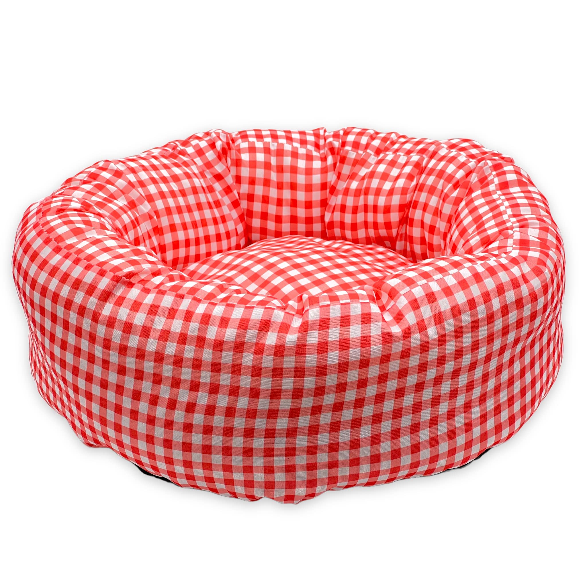 Lit pour animal de compagnie MIJOMA en tissu à carreaux rouges - 35 cm
