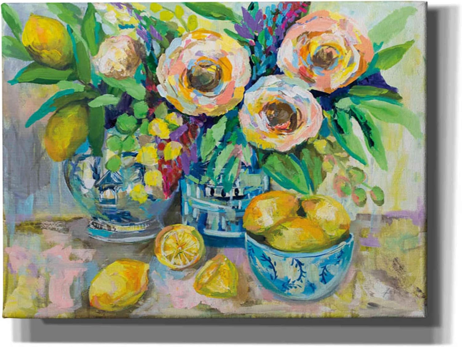 Epic Graffiti "Afternoon Lemonade by Jeanette Vertentes, Canvas Wall Art, 16"x12"