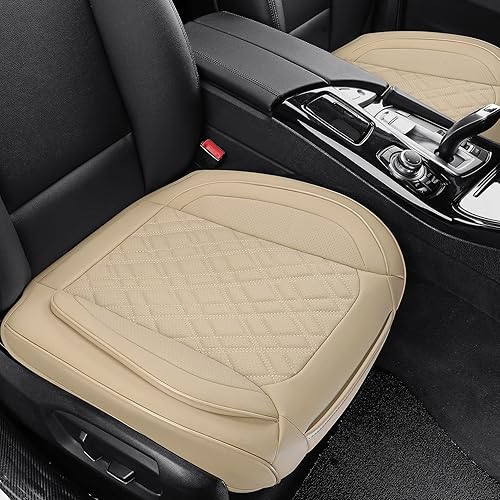 Miniatura 9 de EifBrisa Fundas de Asiento de Automóvil Delanteras de Cuero PU, 2 Piezas Fundas de Asiento Inferior Universales para Automóviles, Antideslizantes,