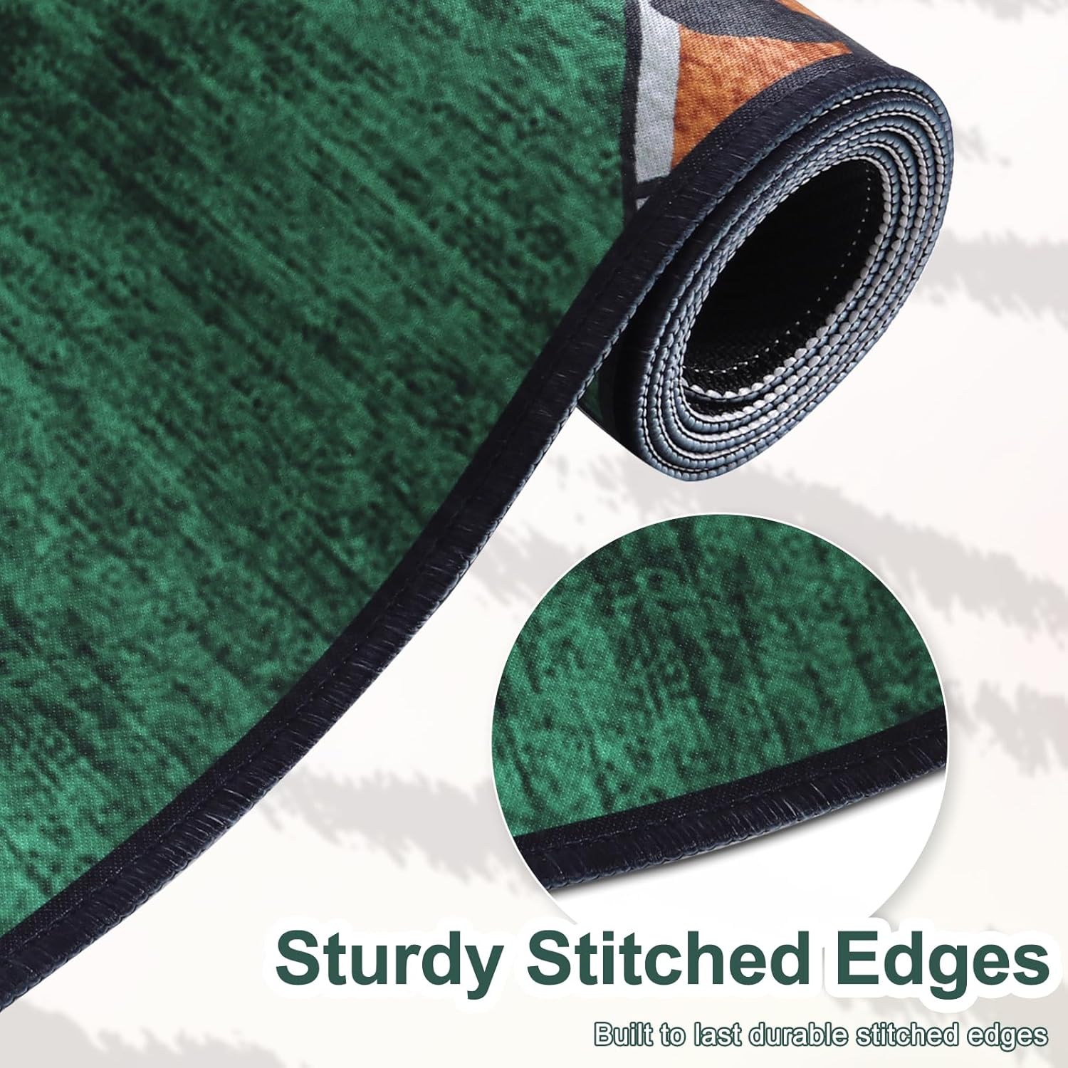 Tiger Desk Mat for Keyboard and Mouse, Non Slip Large TigerHide Desk Mat, Smooth Gaming Mouse Pad, Long Mouse Pad for Gaming Office Home 35.4 x 15.7 Inches (Emerald Green) - Image 5