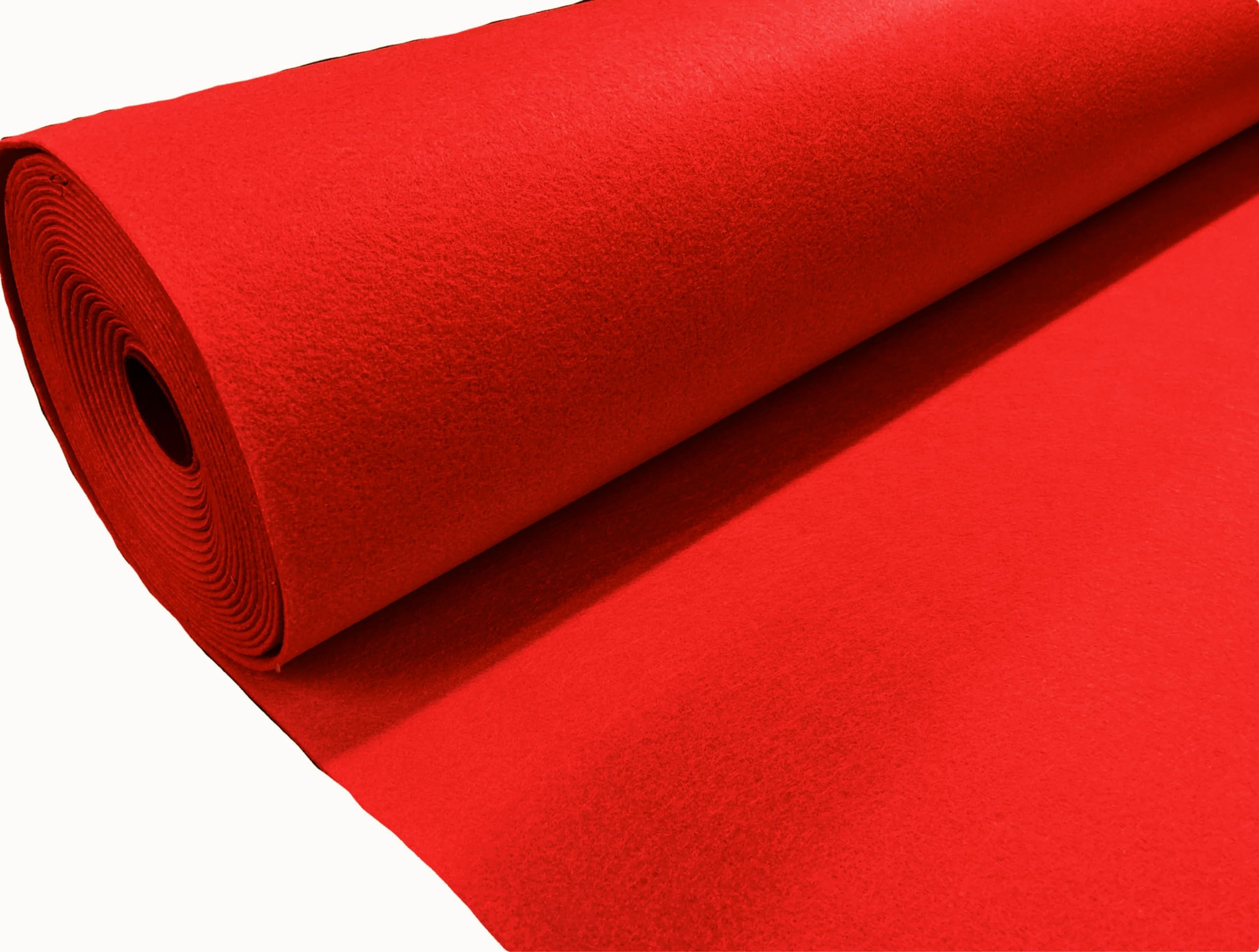Felt Fabric Plain Colour Polyester 3 Different Sizes: A4 Sheets/Half metre/Metre 90cm Wide (Red, 6 x A4 Sheets)