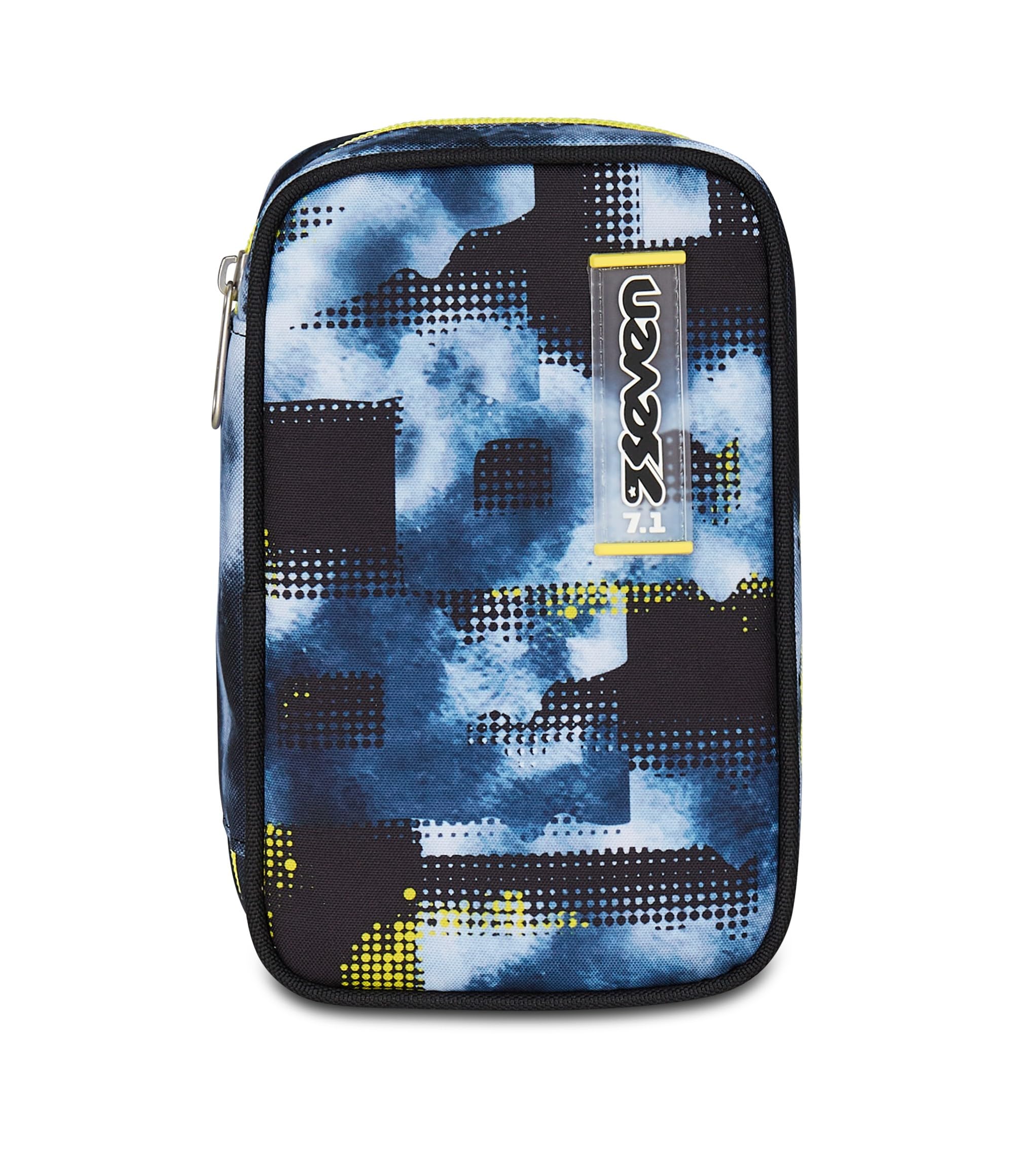 Seven Astuccio Scuola Elementare, 1 Zip, con Matite, Pennarelli, Penne, Speed Case, Bambino, Ragazzo, grigio scuro