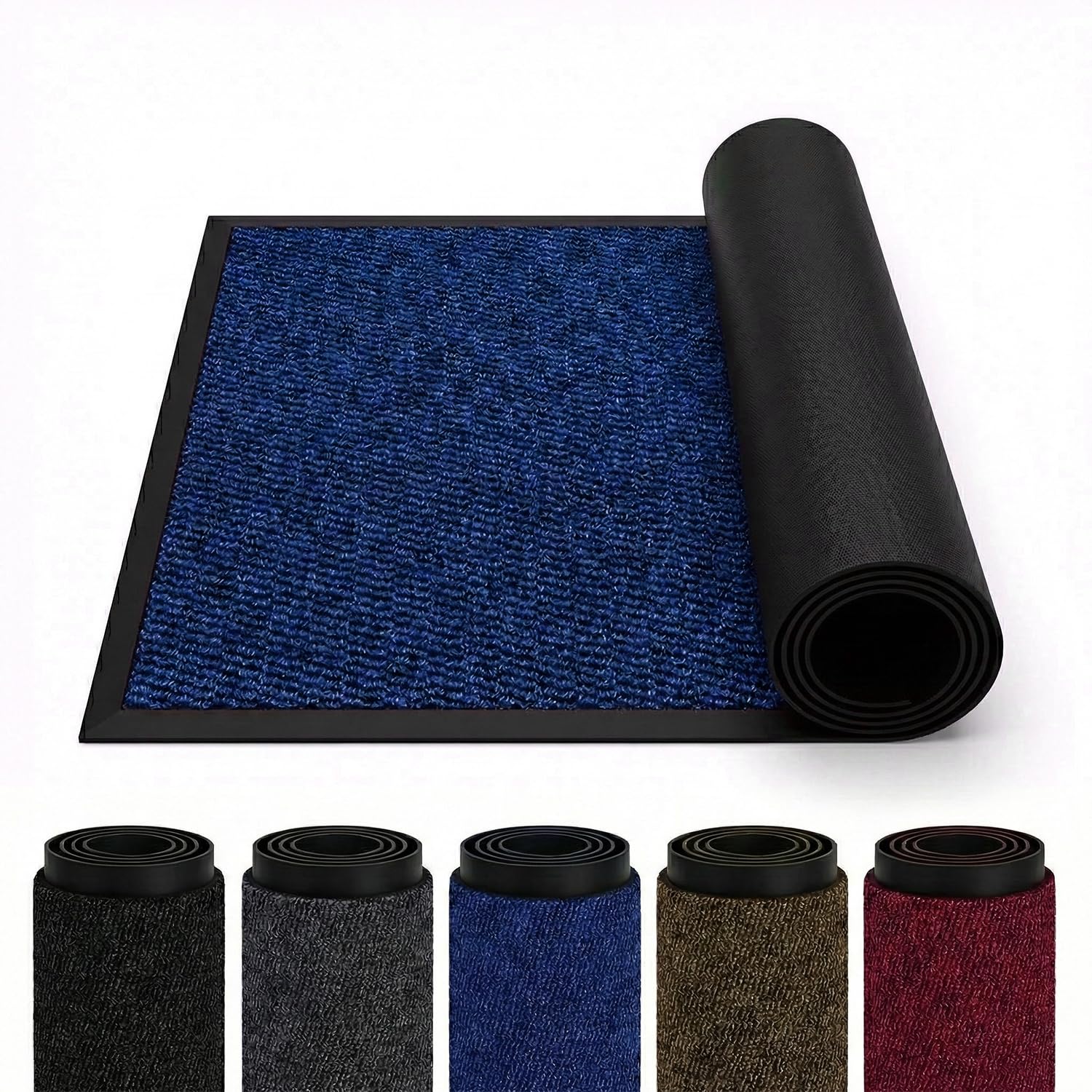 Cozy Haven Sunny Indoor & Outdoor Doormat – Washable Heavy Duty Welcome Mat for Outside & Inside Floors, Non-Slip Rubber Backed Mats for Entrance, Garden, Patio & Kitchen - (Blue, 40x60 cm) — image 1