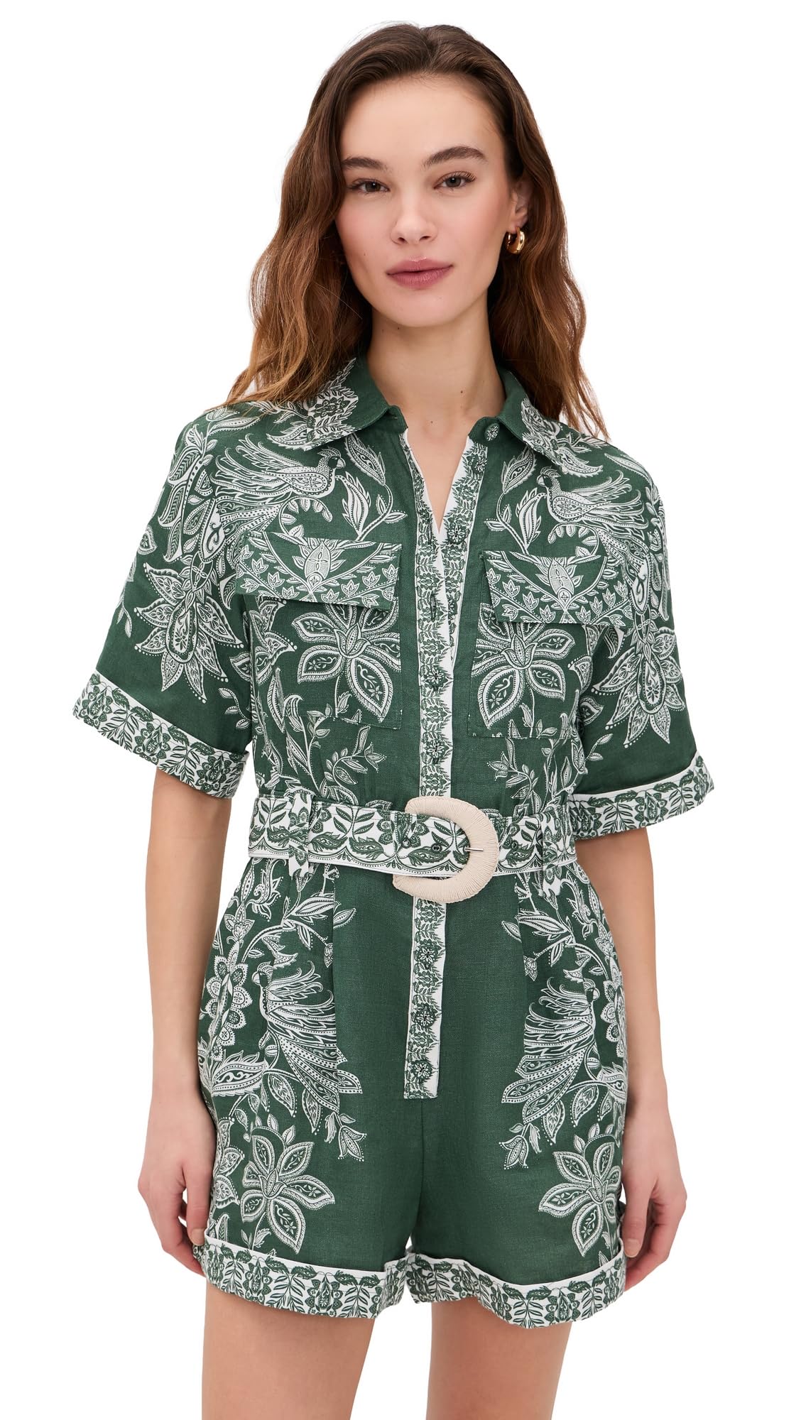 Women's Miranda Short Sleeve Linen Romper
