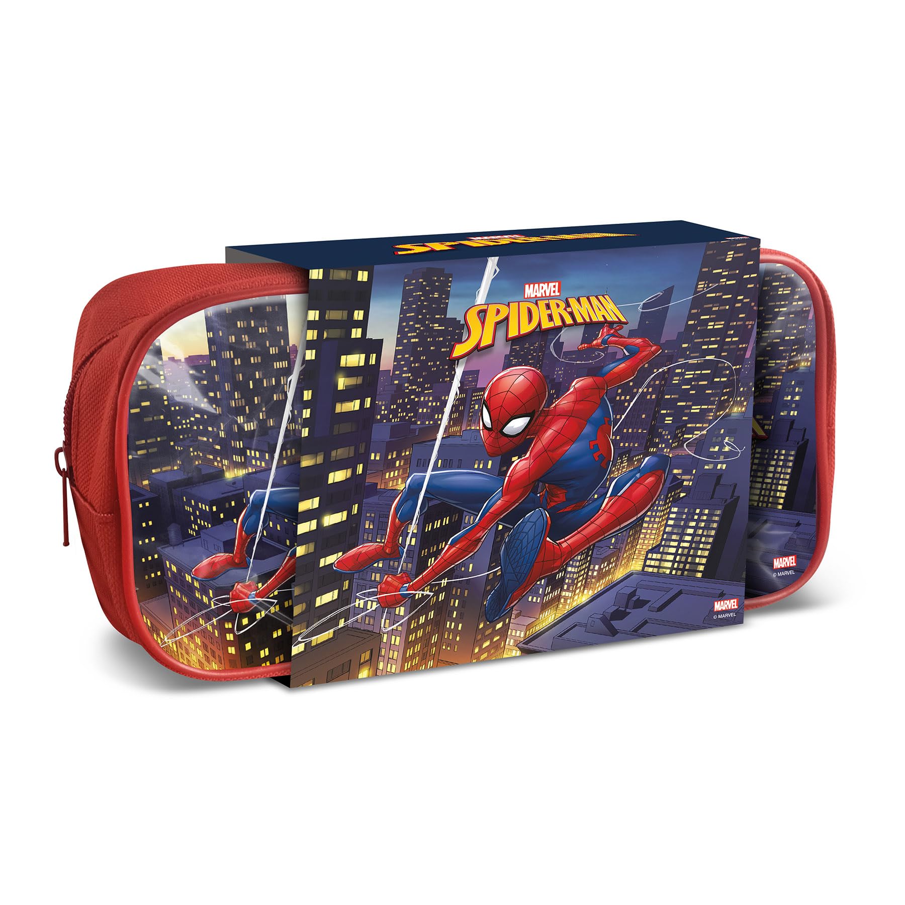 Naturaverde Spiderman Beautycase Gift Set - Shampoo Delicato 100ml, Gel Doccia 100ml e Beautycase Resistente